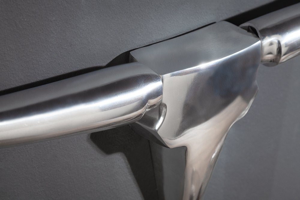 riess-ambiente Wanddekoobjekt BULL 75cm silber, Metall · Stierkopf · Modern Design · Wohnzimmer · Schlafzimmer – Bild 3 von 5