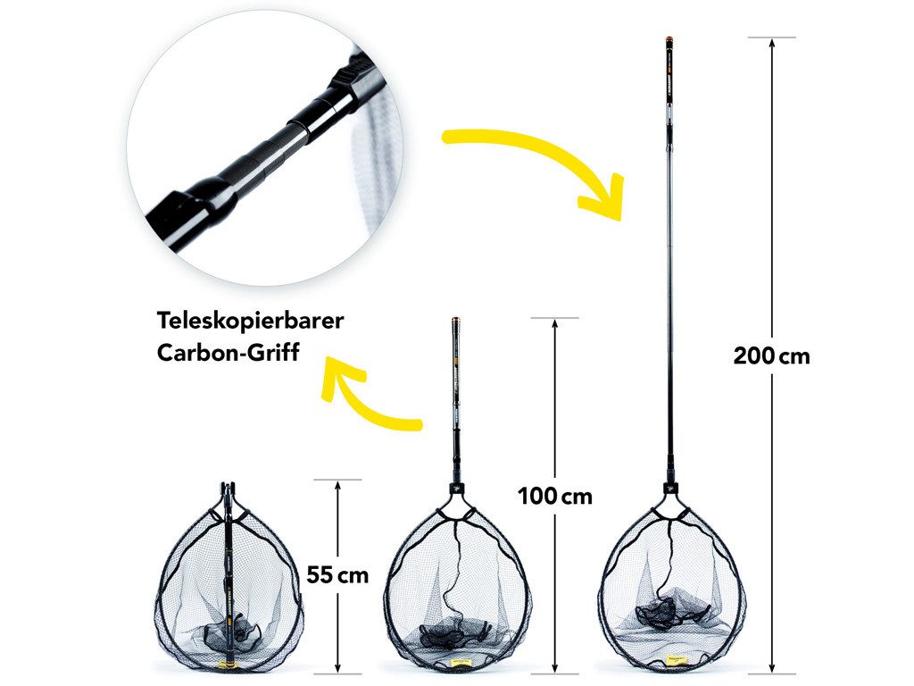 Lieblingsköder Angelkescher Ultraboost Barsch-Kescher - Lieblingsköder (Kescher, 1-St., Barsch Kescher), Super leicht - praktischer Transport