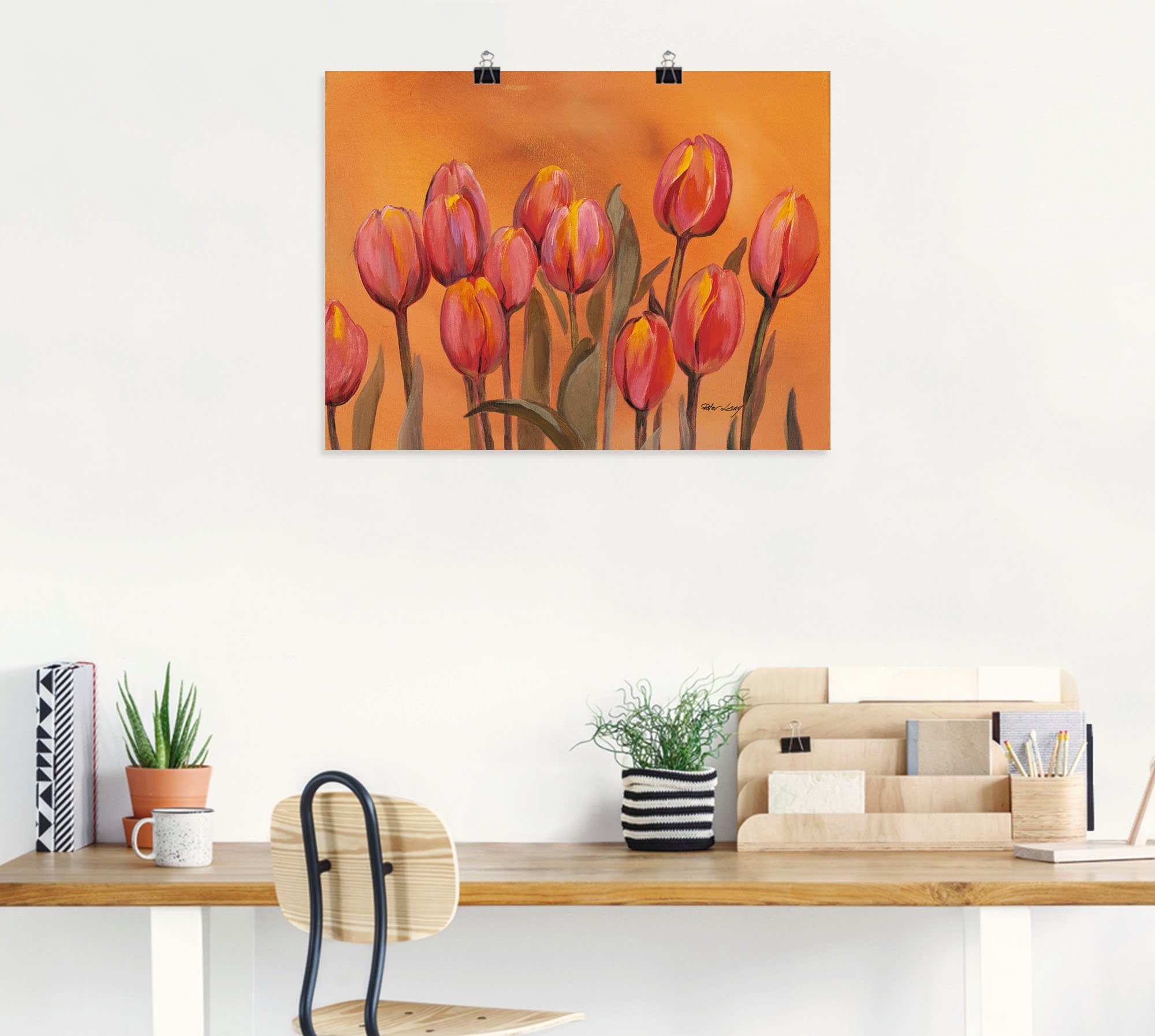 (1 St), Größen Wandaufkleber oder Blumen Wandbild Leinwandbild, Alubild, versch. Tulpen, als Poster Artland in