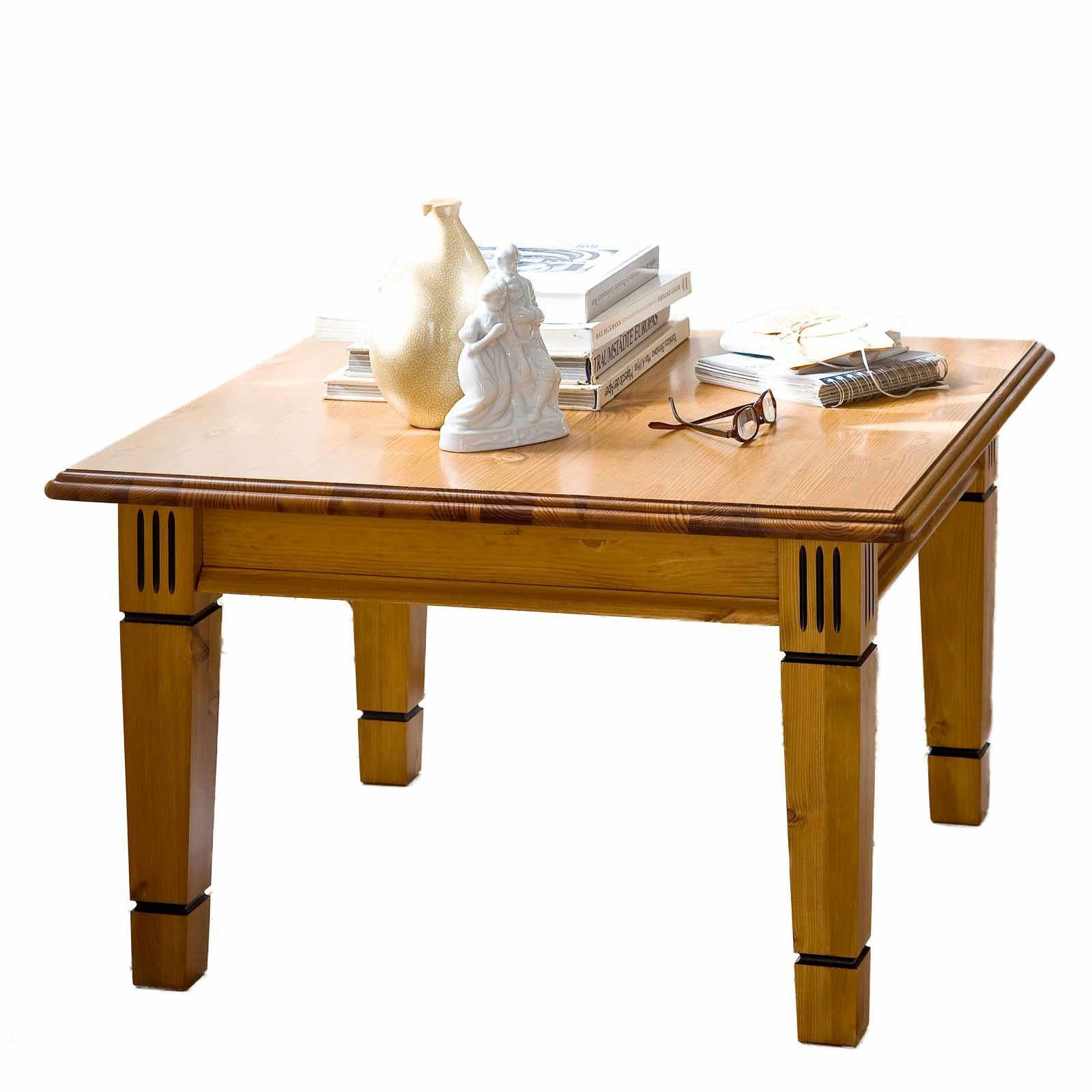 Casamia Couchtisch Couchtisch Wohnzimmer Tisch Florenz 75 x 75 cm Pinie Nordica massiv si