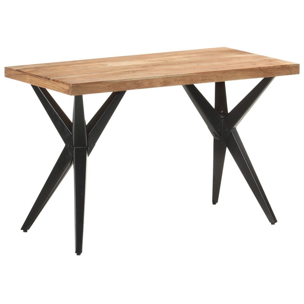 furnicato Esstisch Holz-aus Echtholz mit pulverbeschichtetem Stahlgestell, 120x6 (1-St)