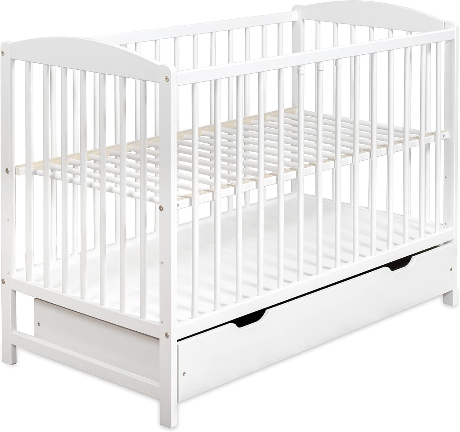 Babybett Kinderbett Babybett 60x120 cm - Gitterbett, Lattenrost