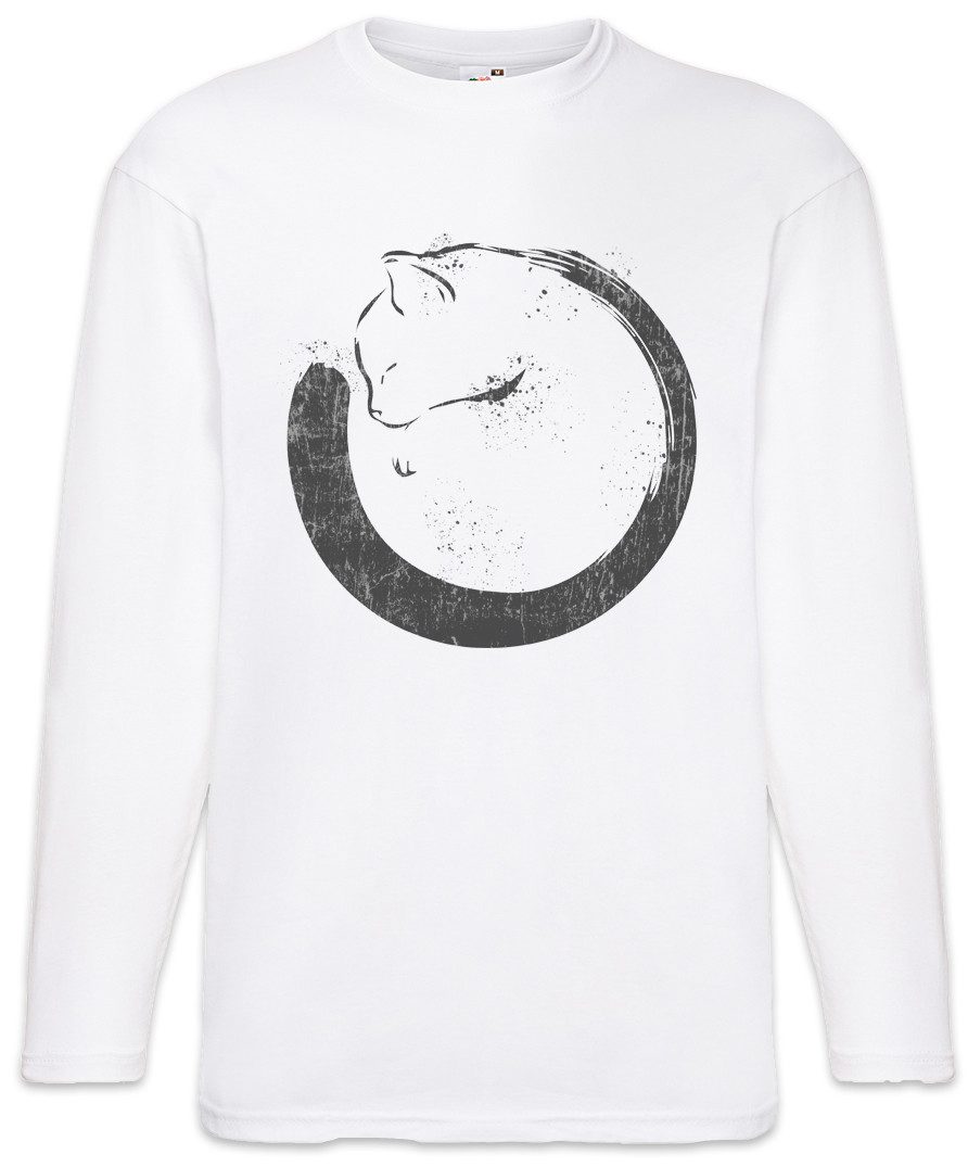 Langarmshirt Cat Circle Langarm T-Shirt Meow Kitty Kitten Cats Katze Katzen Liebe