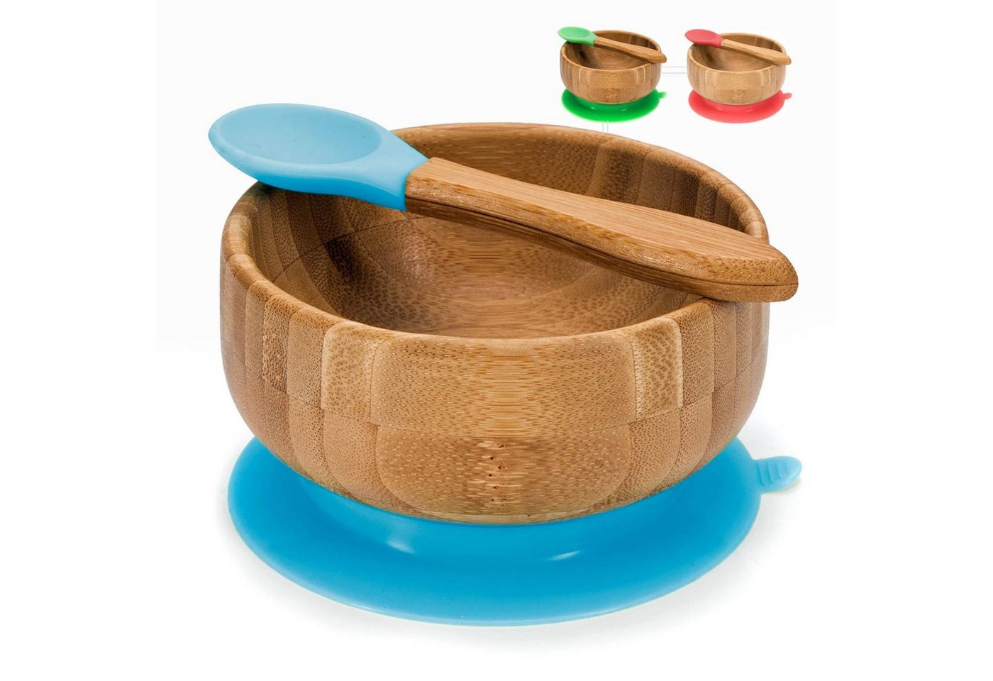 all Kids United Schüssel ALL KIDS UNITED–Bambus Schüssel Baby Kinder Breischüssel mit Saugnapf, Bambus, (Baby Müslischale), Breischale