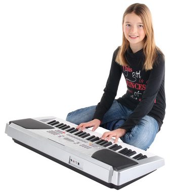 FunKey Home Keyboard FK-54 - 54 Tasten Kinder-Keyboard, (Schüler-Set, 2 tlg., inkl. Keyboardschule), Begleitautomatik mit 100 Rhythmen und Intelligent Guide
