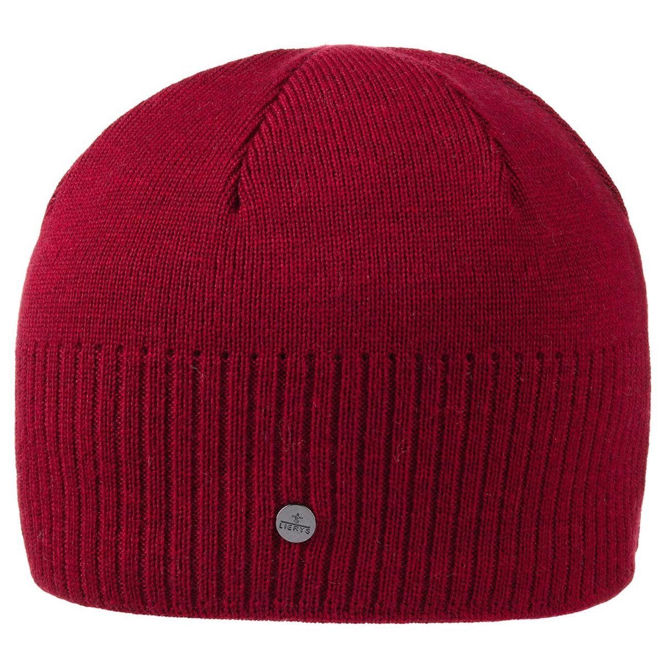 Lierys Beanie (1-St) Beanie mit Futter, Made in Germany rot