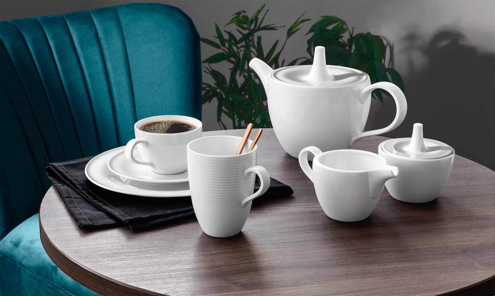 Seltmann Weiden Becher Beat Color Glaze Kaffeebecher 350 ml 6er Set, 6-tlg., Porzellan