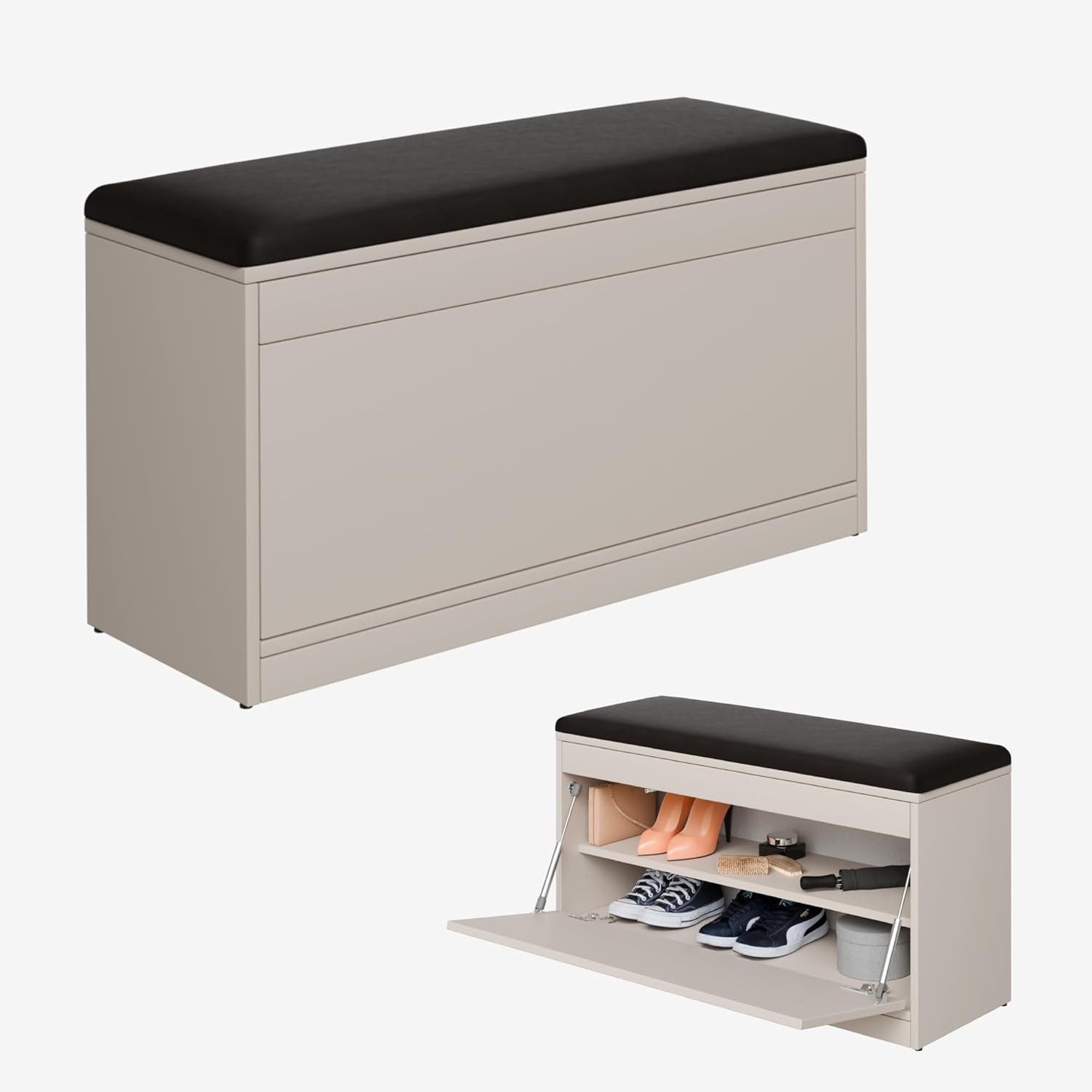 Platan Room Schuhschrank Schuhregal mit Sitzkissen, Schuhkommode, Schuhbank günstig online kaufen