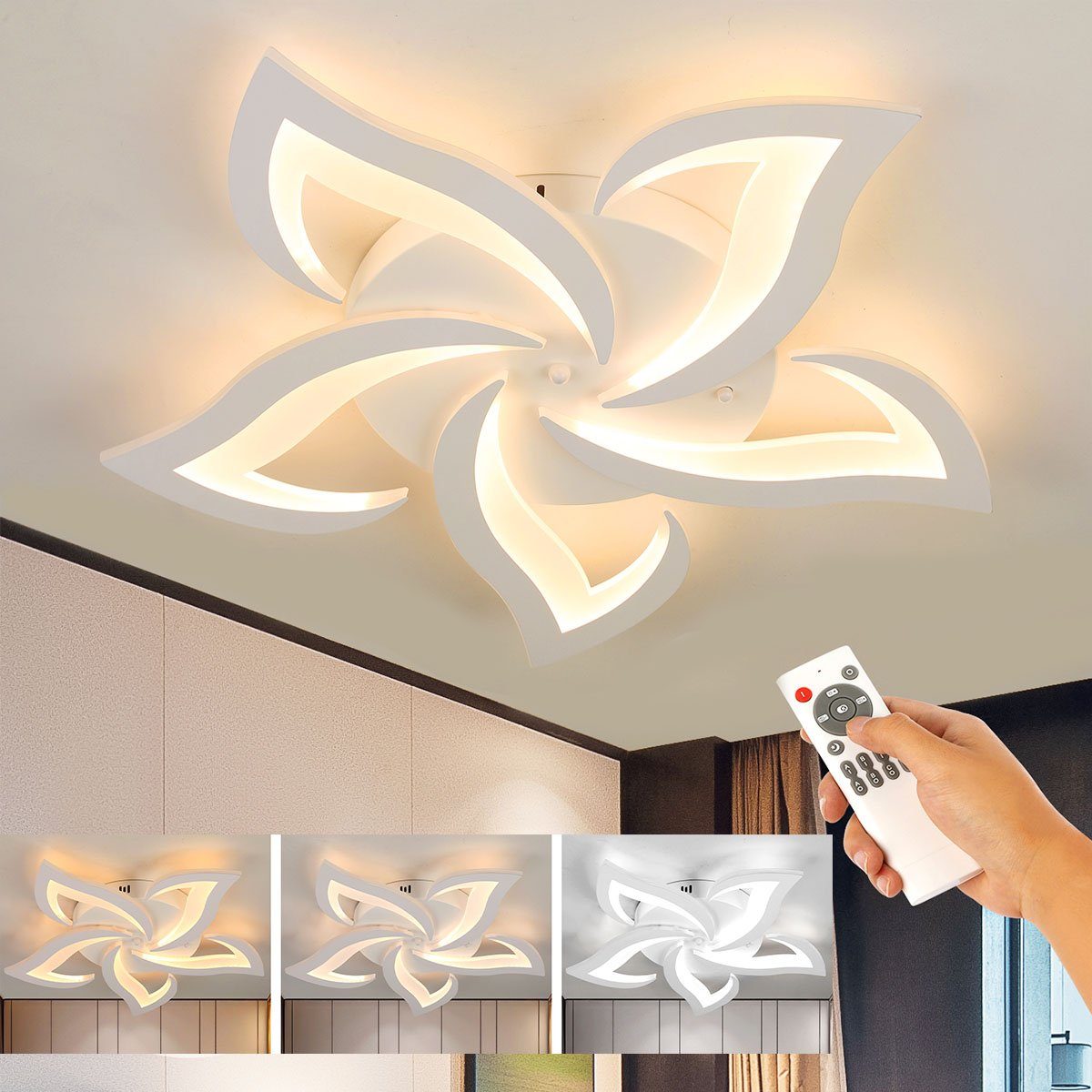 oyajia Deckenleuchte Moderne LED Deckenleuchte, 30/80W günstig online kaufen