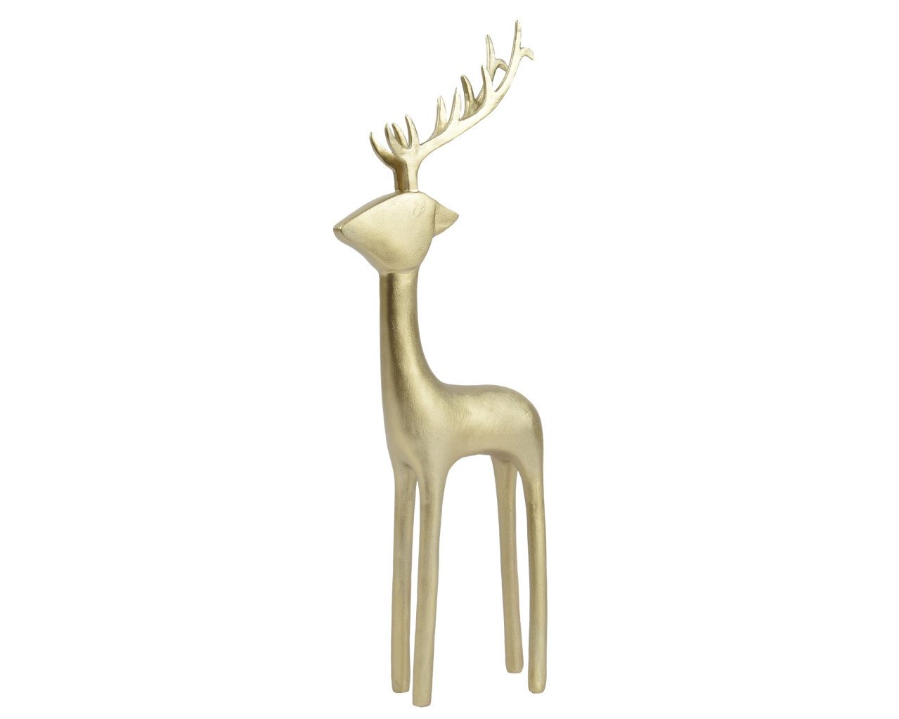 Kaemingk Dekofigur Decoris Dekofigur Hirsch Polyresin 35 x 14 cm gold