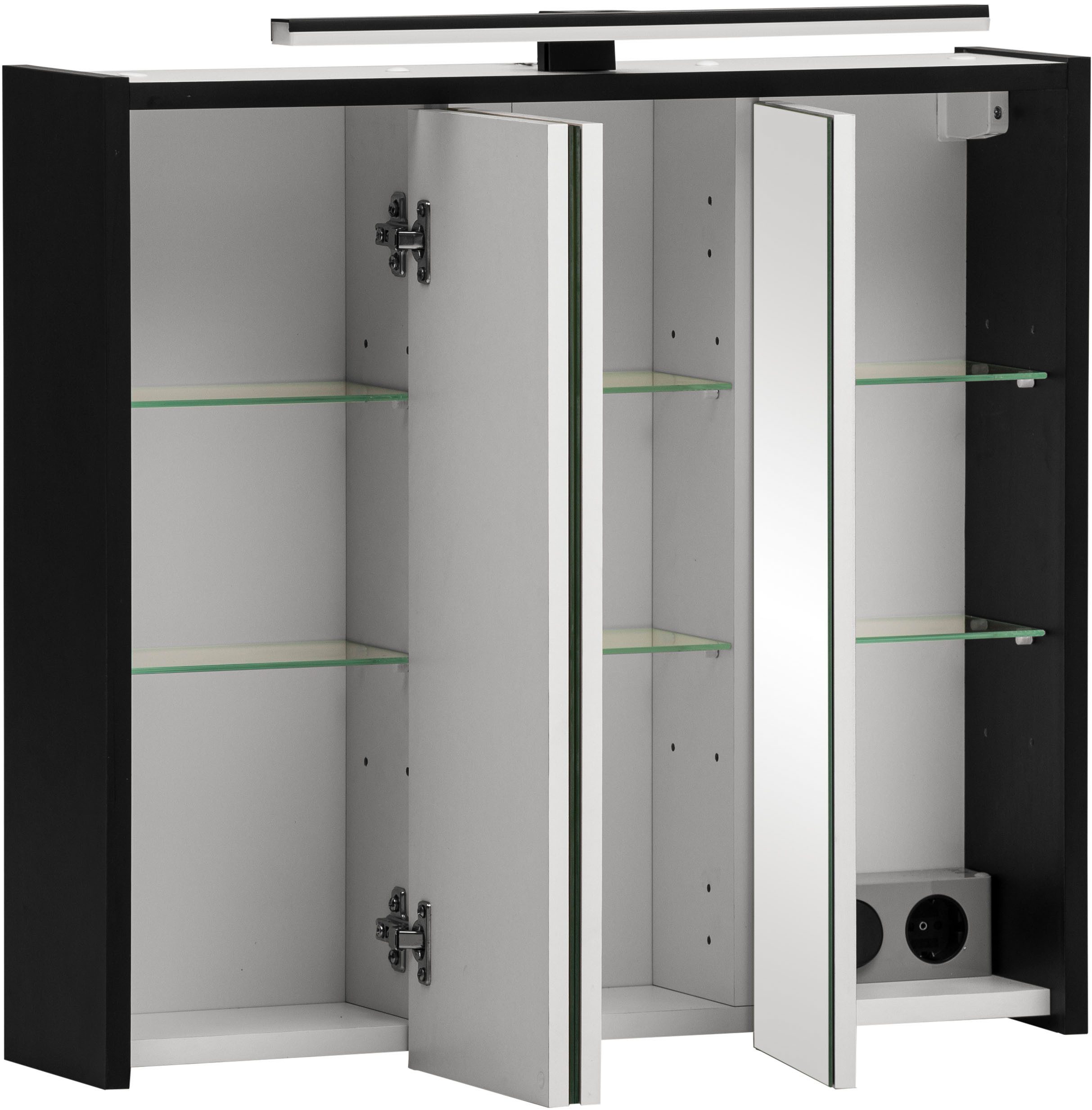 Schildmeyer Badezimmerspiegelschrank Emmik, Spiegelschrank, Made in Germany, B: 65 cm Solide Verarbeitung - Dieses Produkt ist in Deutschland gefertigt