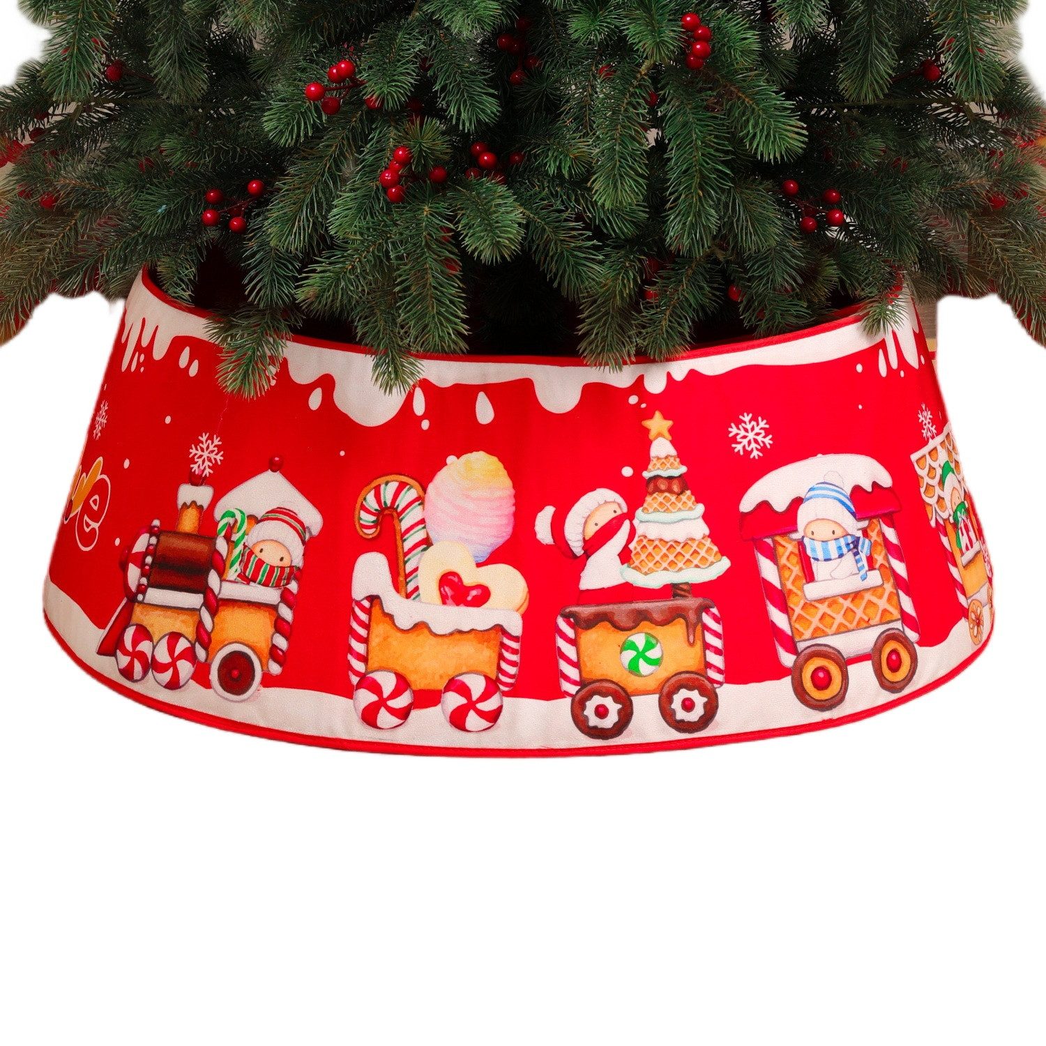 Coonoor Christbaumschmuck Weihnachtsbaum Kragen Weihnachtsbaum Rock Ständer Weihnachtsbaumdecke