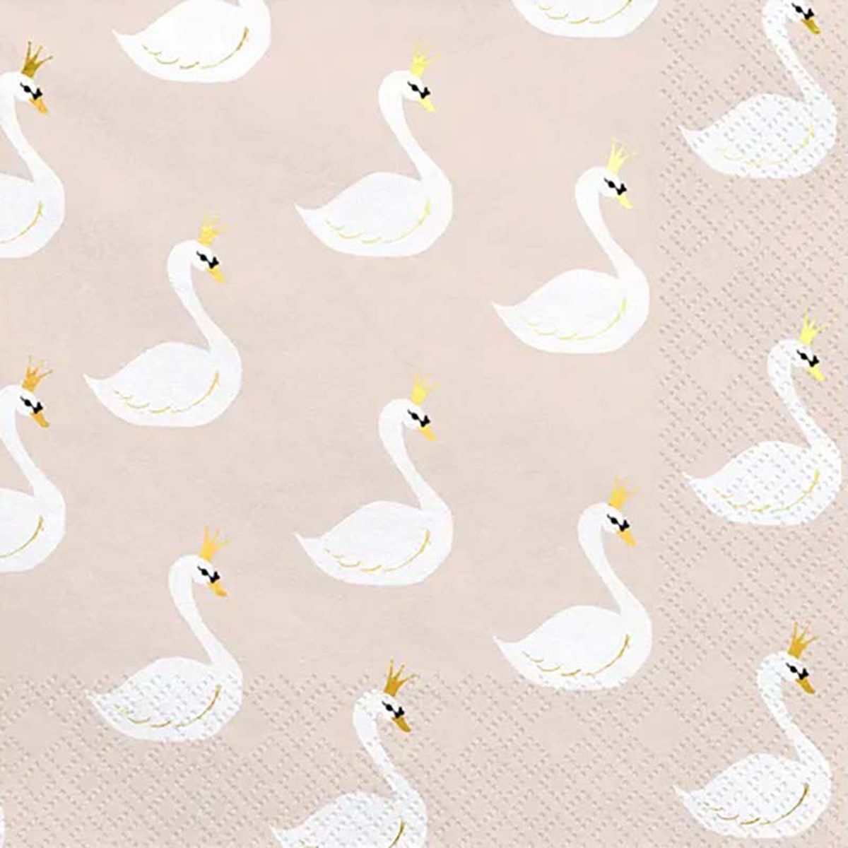 partydeco Papierserviette Servietten 'Lovely Schwan' 20Stk/33x33cm