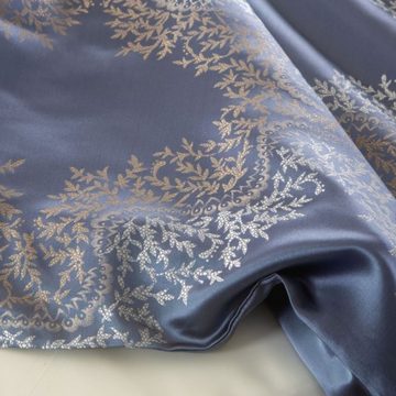 Bettbezug Seidenjacquard-Bettbezug aus reiner Maulbeerseide, Deep Blue & Blue, orignee, 100% Seide: hypoallergen und schlaffördernd