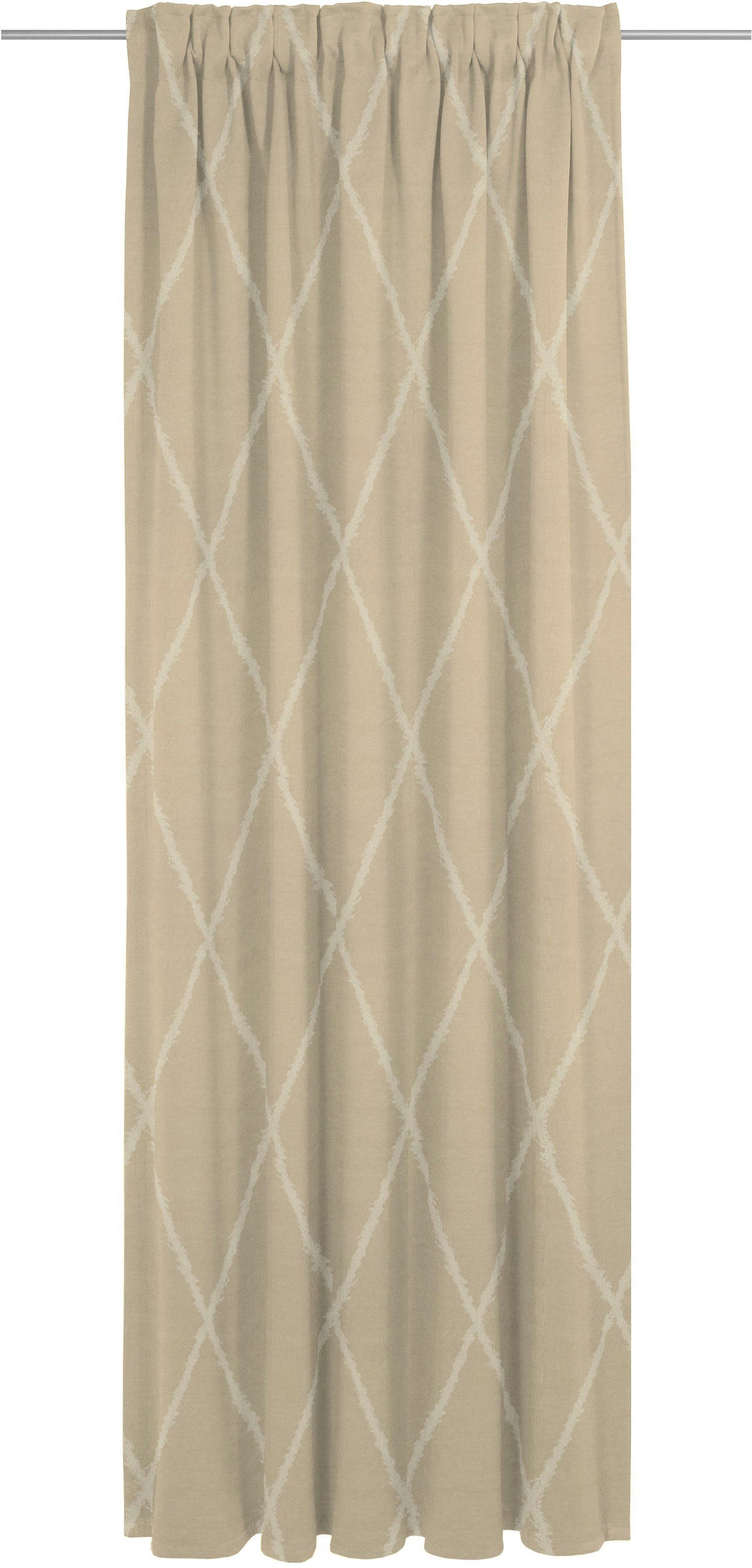 Vorhang Casket Valdelana light, aus (1 St), beige Adam, Multifunktionsband Bio-Baumwolle nachhaltig Jacquard, blickdicht