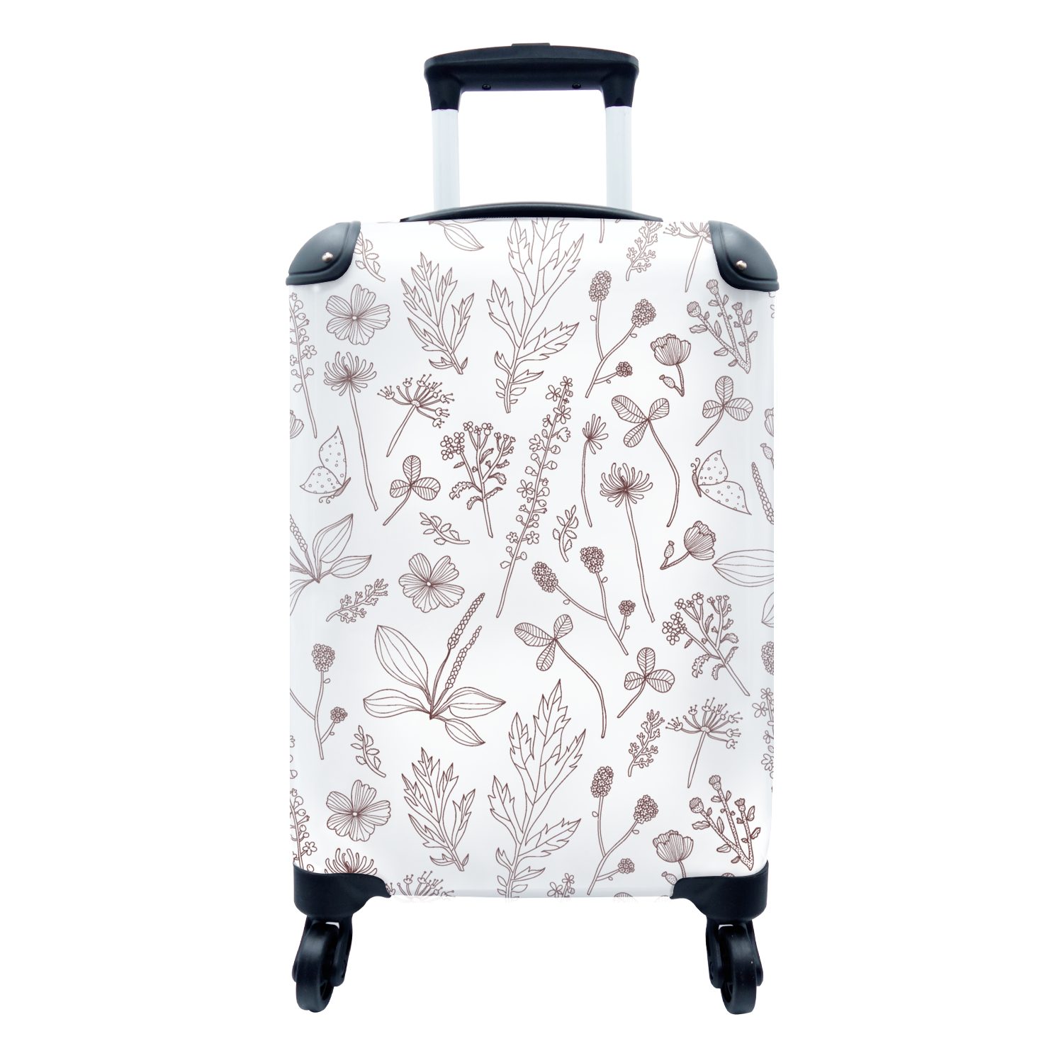für Pflanzen Ferien, Blumen, Reisekoffer Handgepäck MuchoWow Muster Handgepäckkoffer mit 4 - Reisetasche Trolley, - rollen, Rollen,