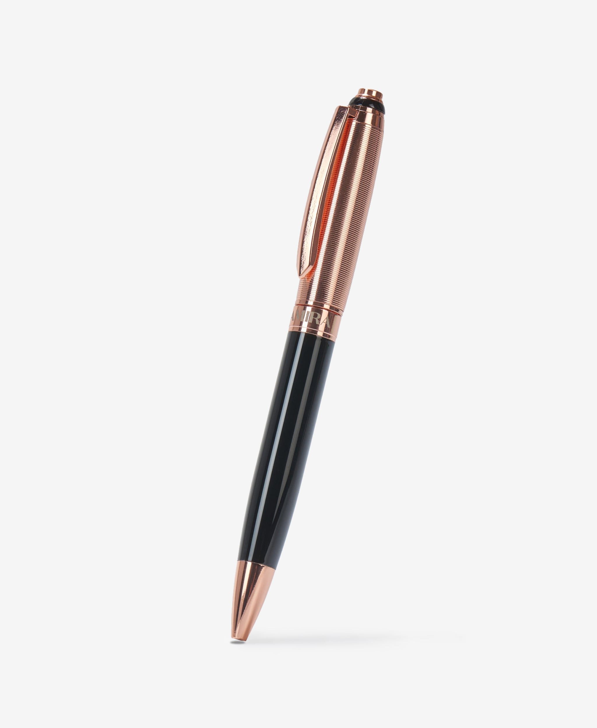 GLAMIRA Kugelschreiber Metallkugelschreiber - Schwarz mit Roségold, (1-tlg), Drehmechanik, Clip aus Metall