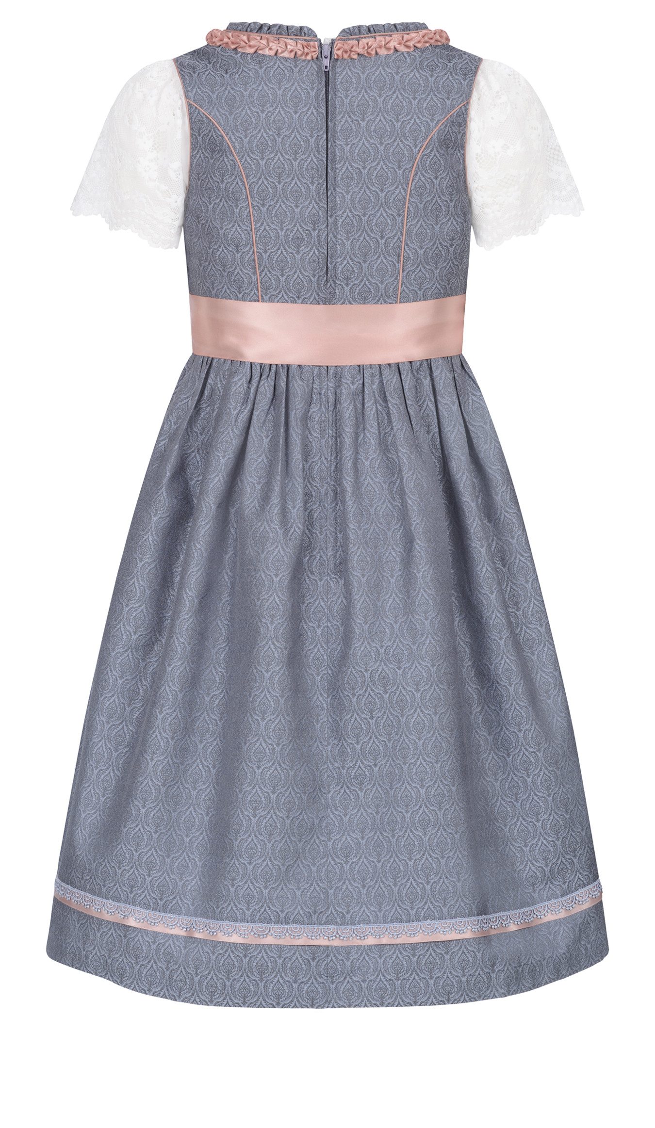 Nübler Dirndl Kinderdirndl Gerhild in Rauchblau von Nübler - Rocklänge knielang