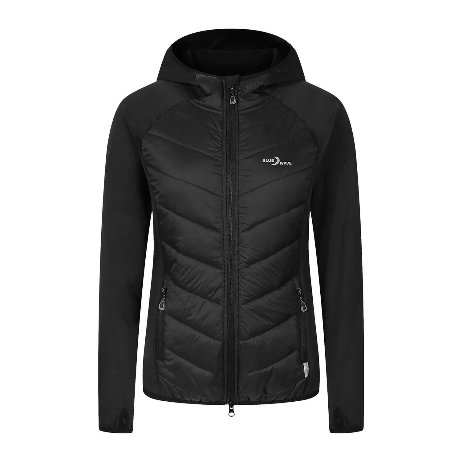 Blue Wave Steppjacke Damen Hybridjacke Marlene Outdoor mit Kapuze und wärmender Wattierung