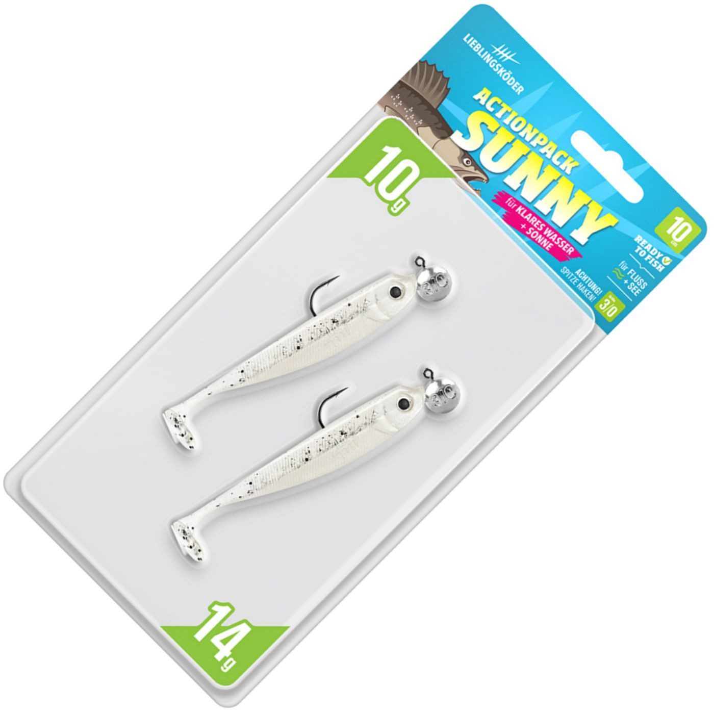 Lieblingsköder Kunstköder Lieblingsköder Actionpack 10cm - 2 montierte Gummifische