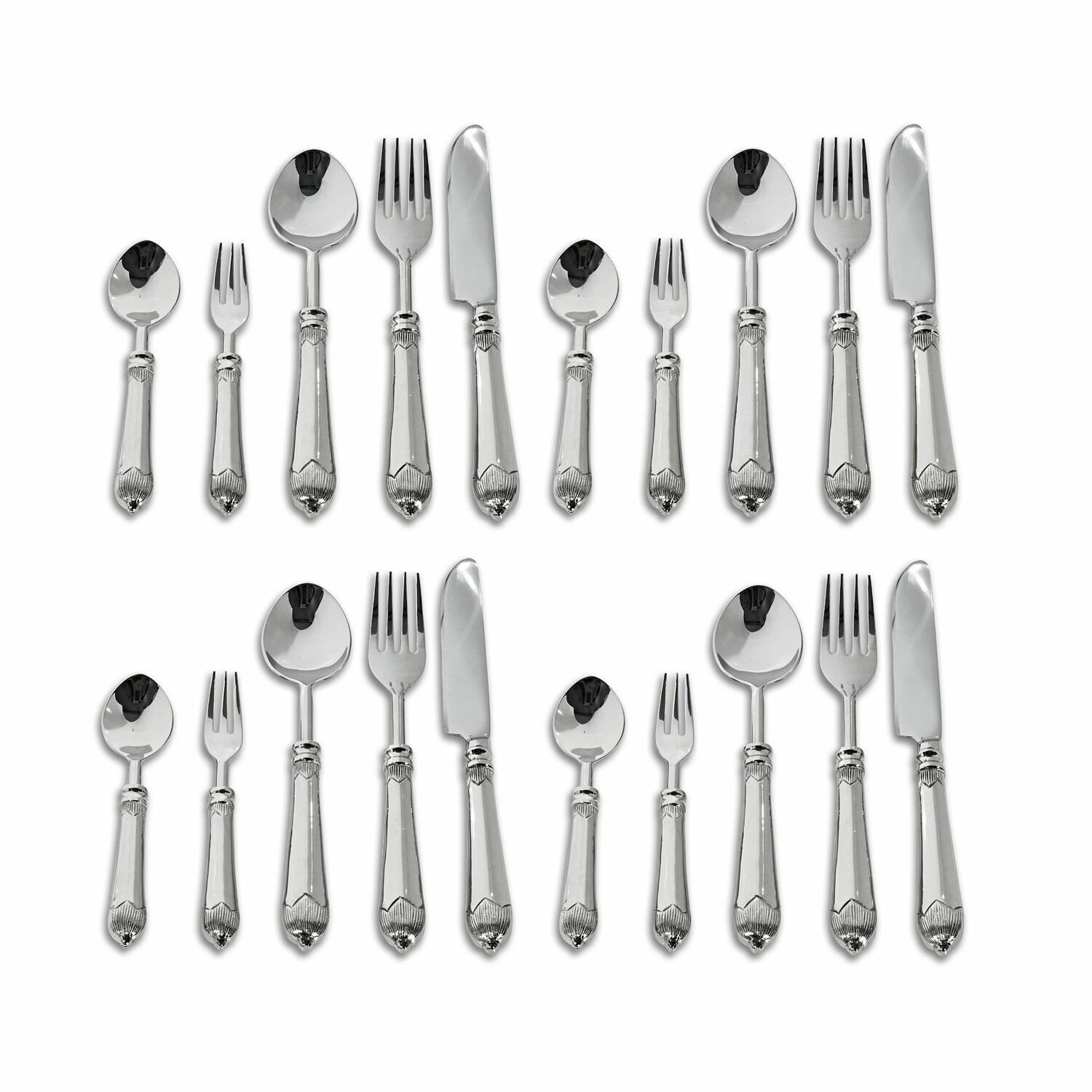 Mirabeau Besteck-Set Besteck Gasharba silber, Edelstahl, Griff: Messing