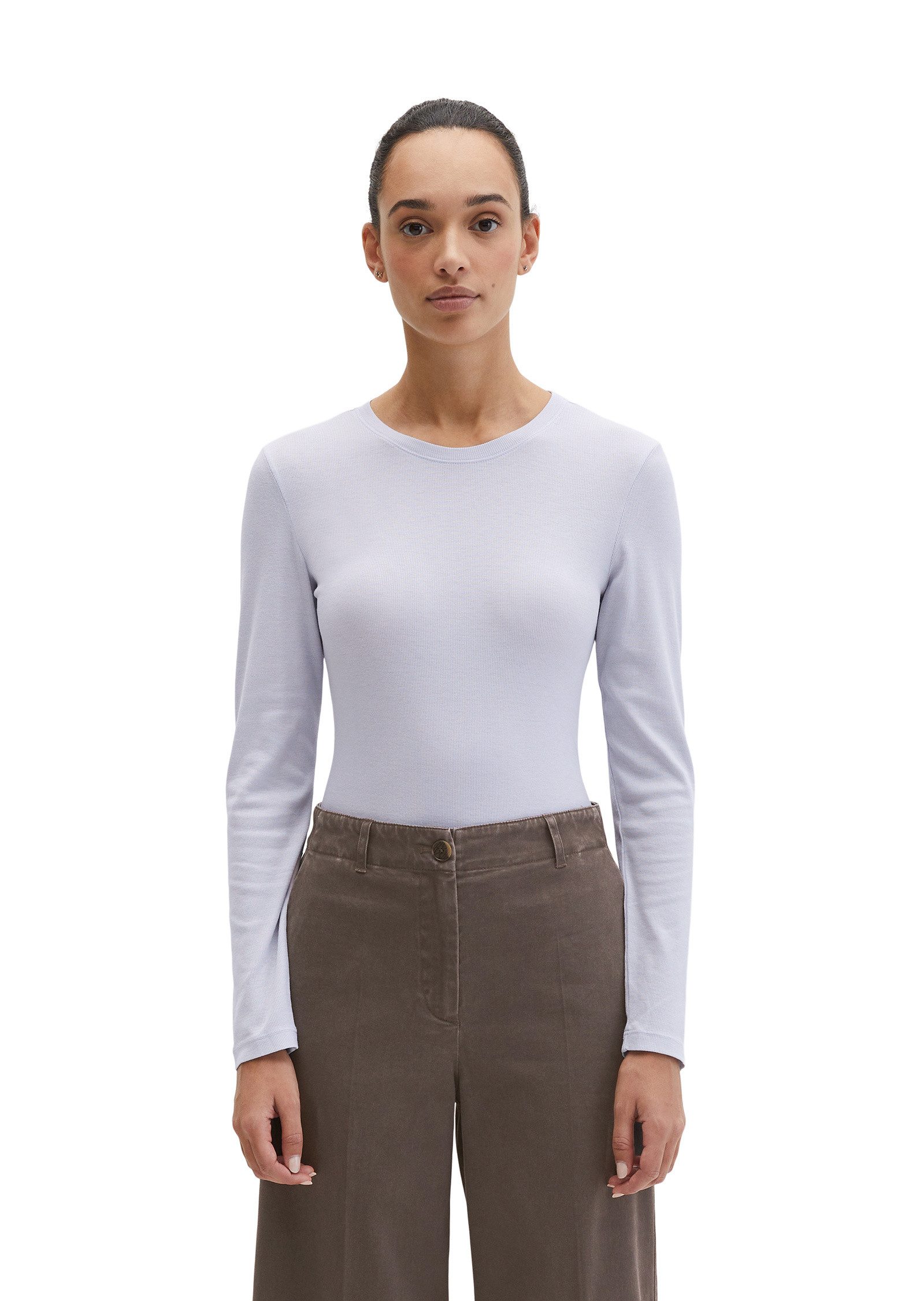 Langarmshirt aus Rippjersey