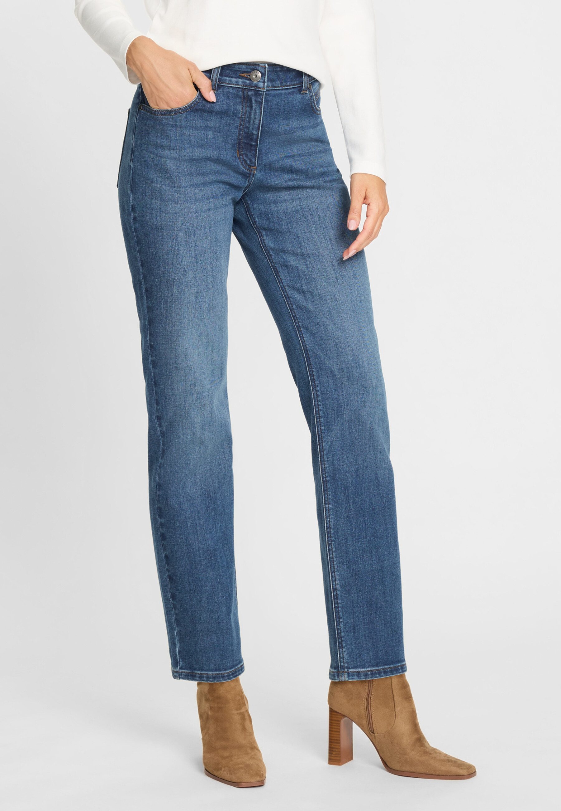 Olsen Regular-fit-Jeans mit geradem Bein