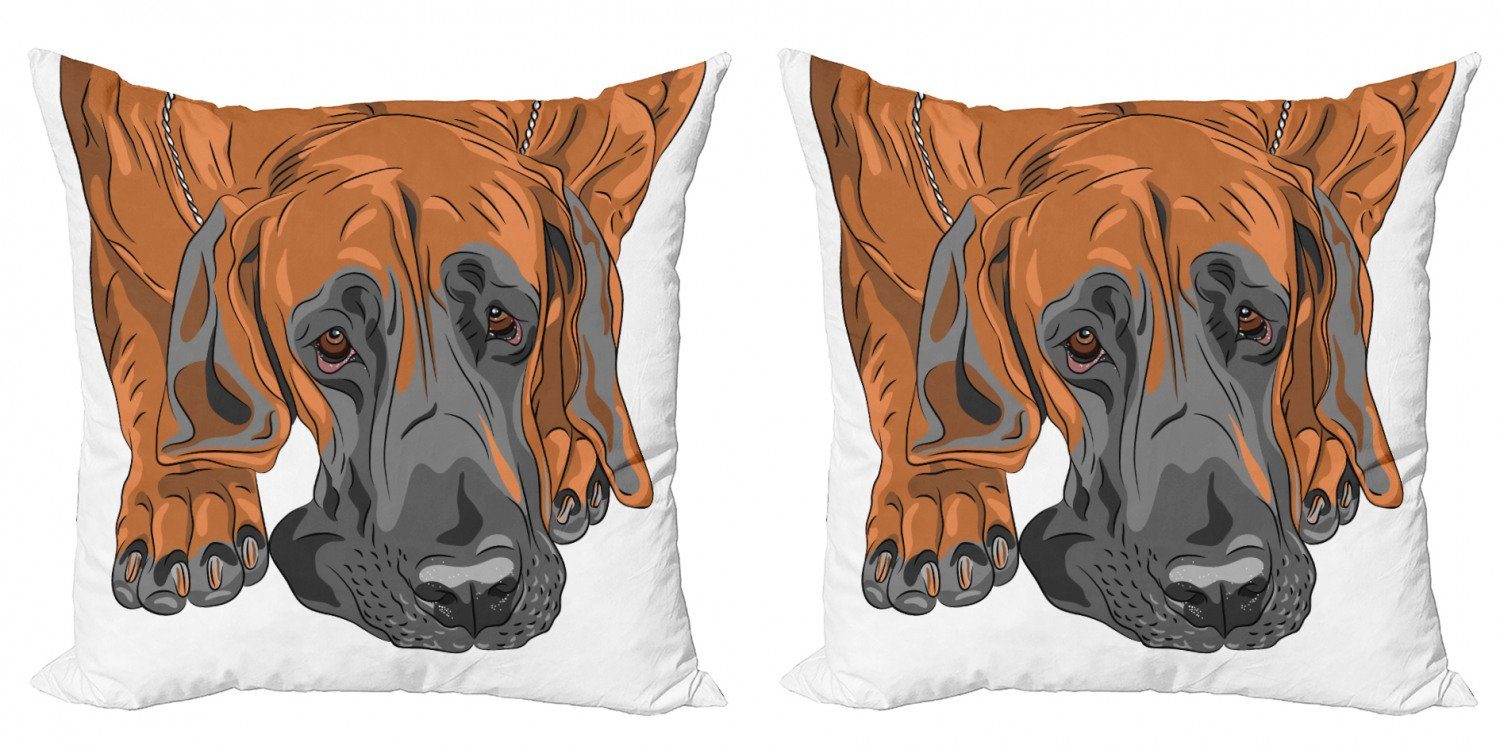 Hundeliebhaber Abakuhaus Trauriger Stück), Accent Doppelseitiger Hund schauender Digitaldruck, Kissenbezüge (2 Modern Cartoon