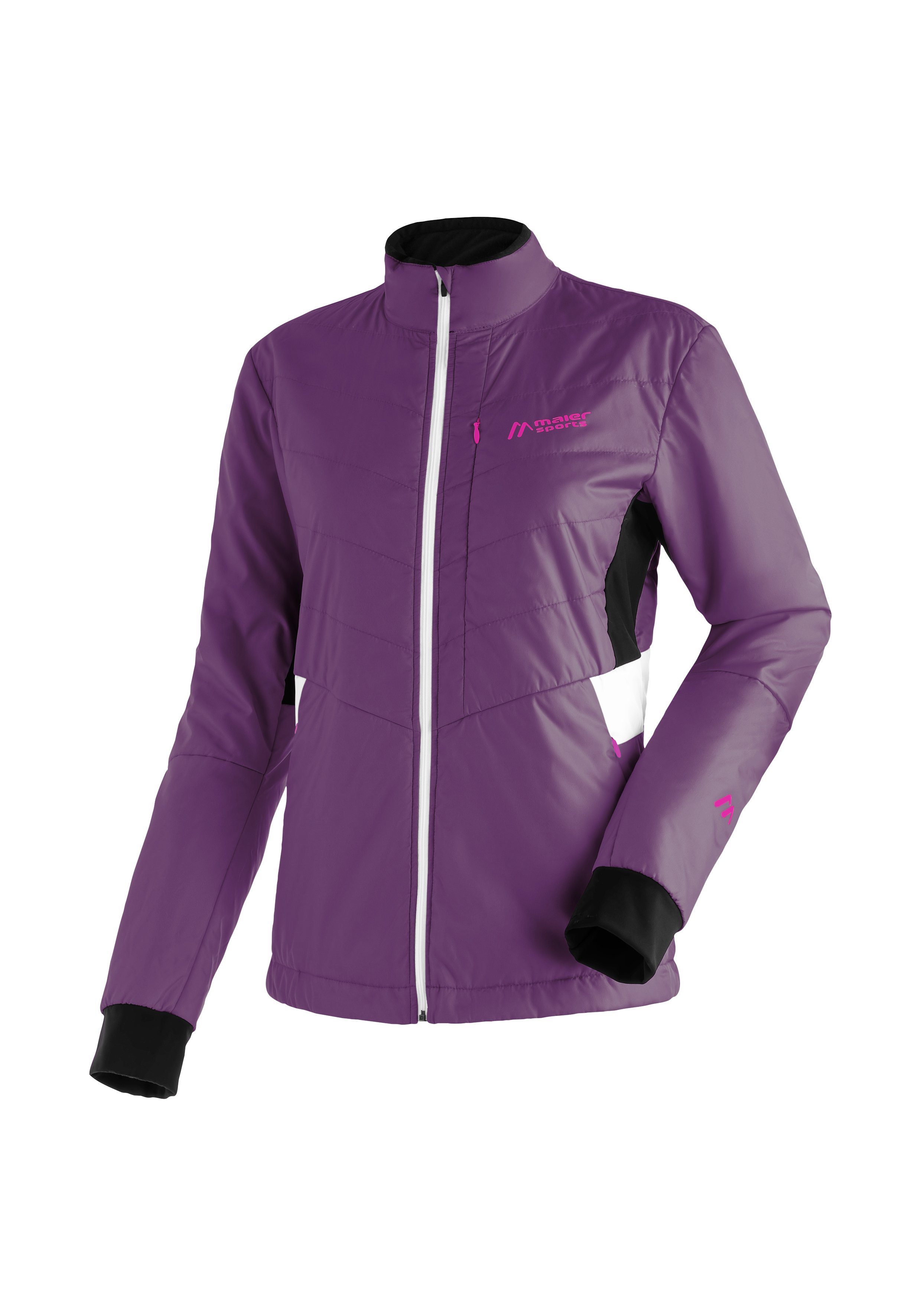 dunkelviolett W Ilsetra Maier Outdoorjacke Damen-Jacke Sports und atmungsaktiv Langlauf, für windabweisend