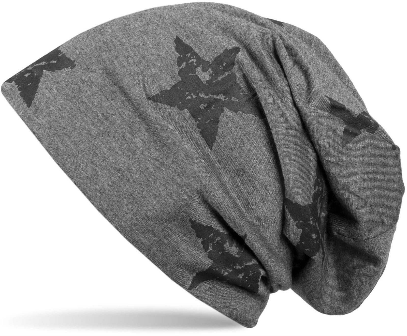 Beanie Beanie mit Sterne Print im Destroyed Look