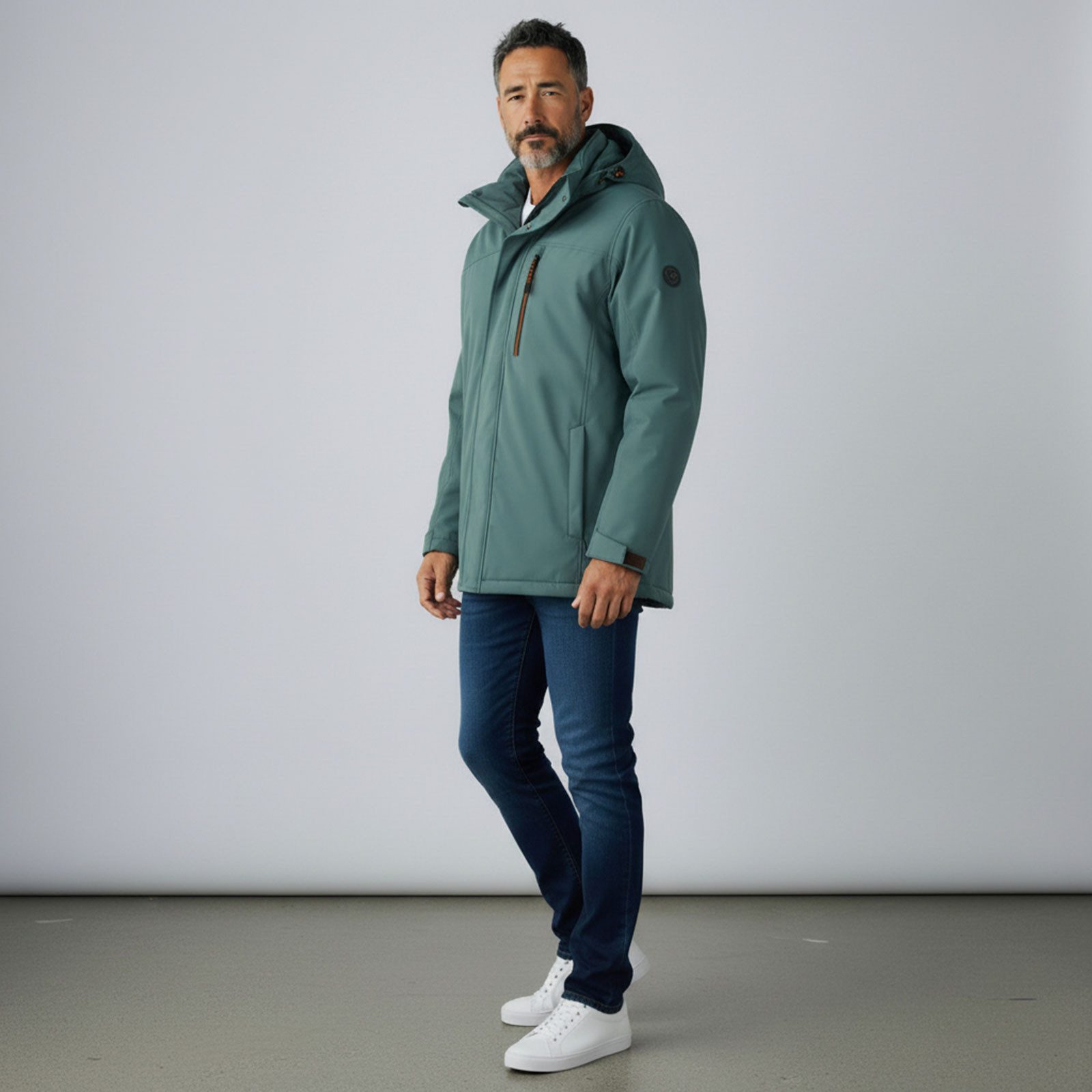 CROSSFIELD Funktionsjacke 67706 Herren Outdoor-Jacke mit Taftfutter & Stehkragen - Wasserdichte Jacke