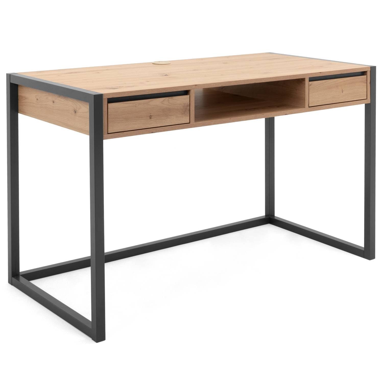 Homestyle4u Schreibtisch »Computertisch Schwarz Natur Bürotisch Holztisch«  (kein Set)