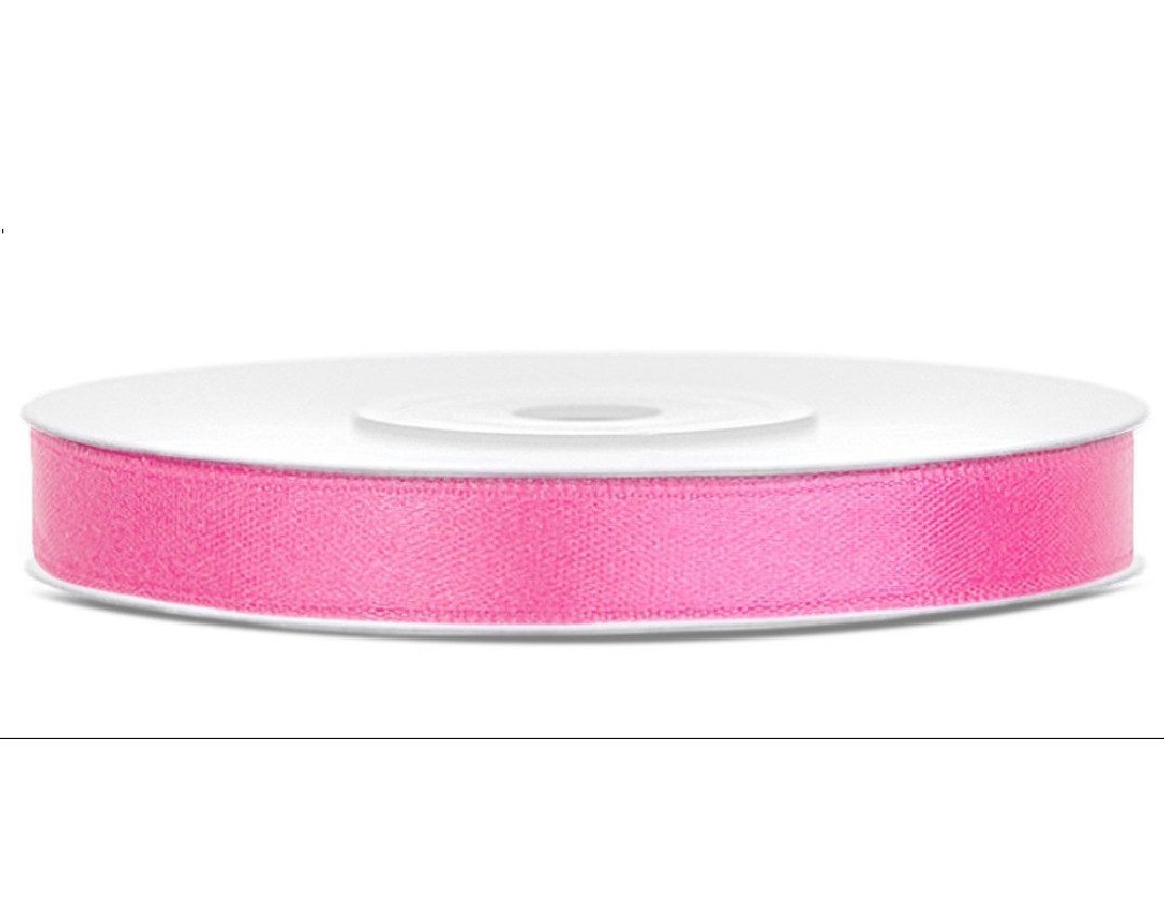 partydeco Satinband 25 m x 6 mm Rolle Geschenkband Schleifenband Deko Satin Band Dekoband