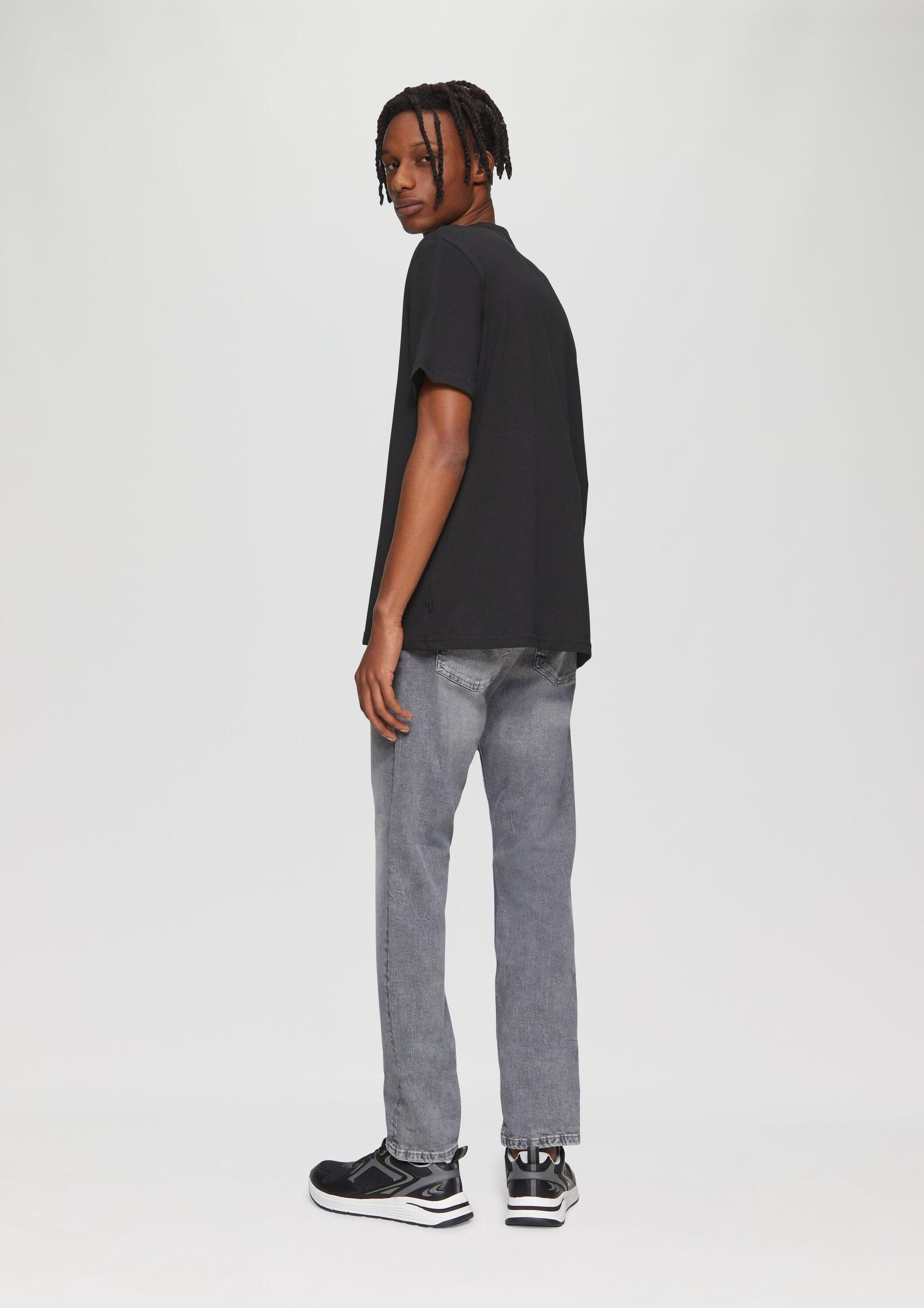 QS Kurzarmshirt T-Shirt T- Shirt mit Frontprint