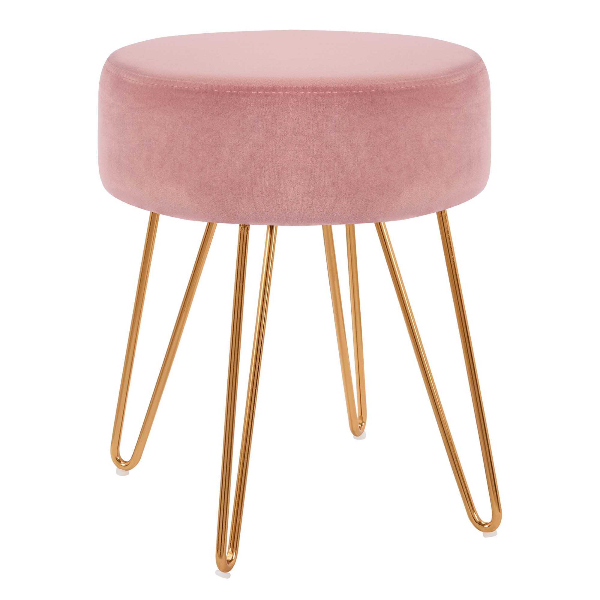 Duhome Hocker (9111), Sitzhocker Rund Hocker Samt oder Stoff Lederoptik Sch günstig online kaufen