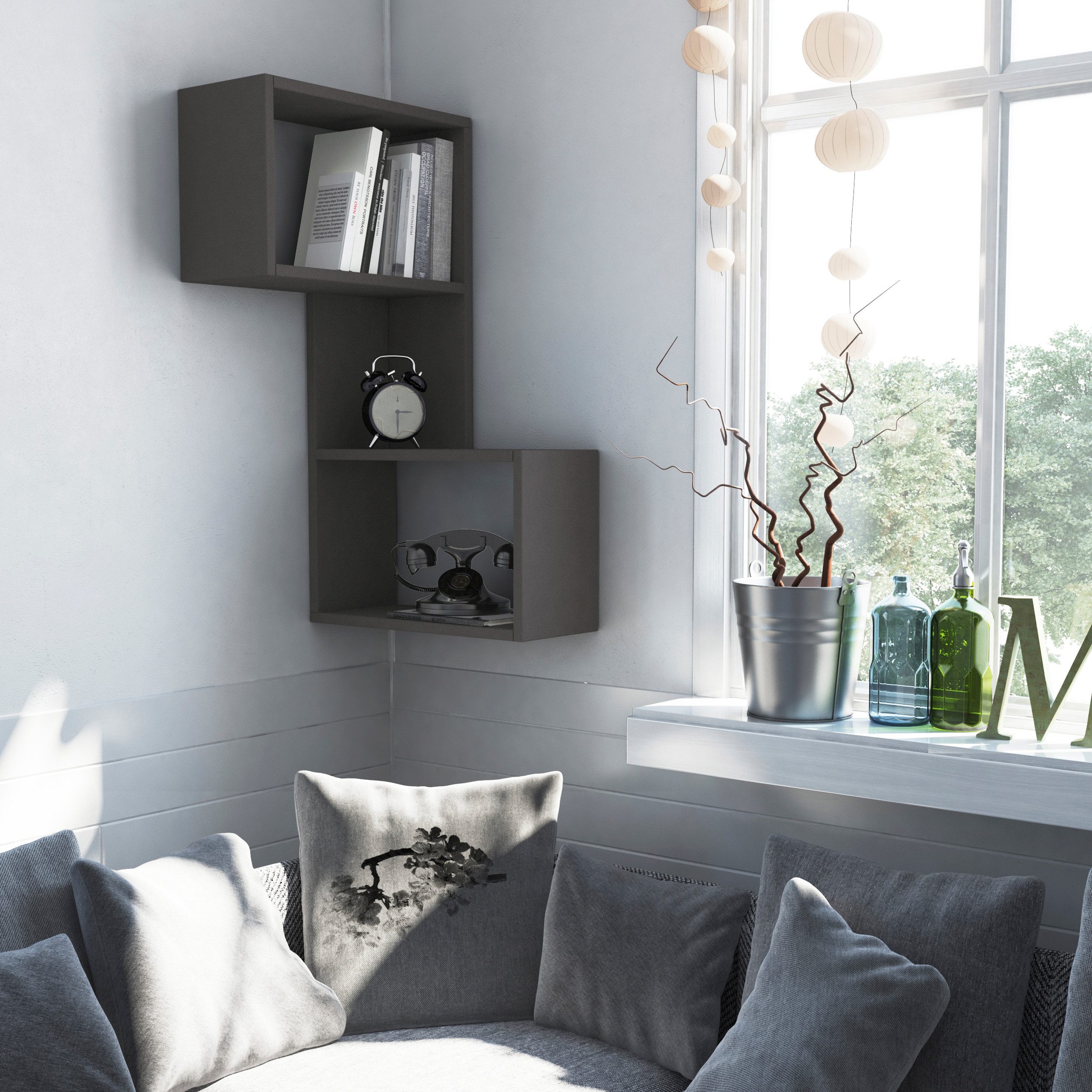 Decortie Eckregal Part, Modernes Wandregal, 67 günstig online kaufen
