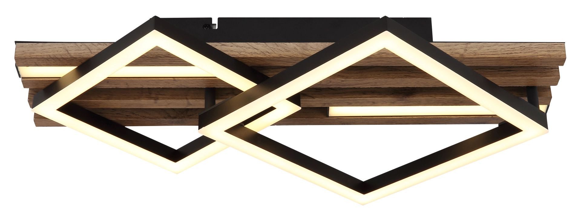 GLOBO LIGHTING LED Deckenleuchte OBRIEN, Memoryfunktion, LED fest integriert, Warmweiß, Deckenlampe, 3 Stufen: nur Rahmen, nur LED oder beides zusammen
