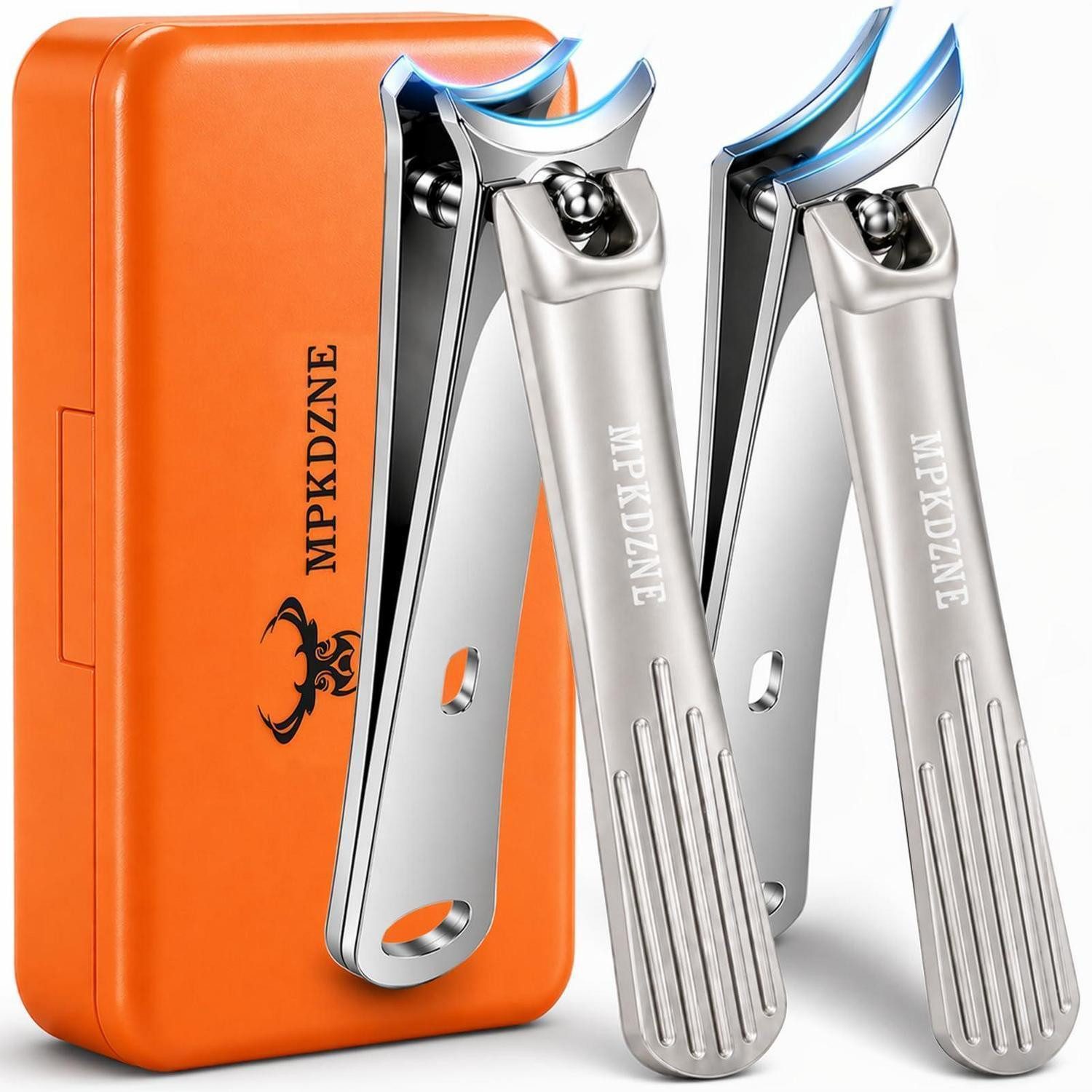 LuxusKollektion Nagelknipser-Set Nagelknipser-Set 2 Stk. Edelstahl schräg gebogen