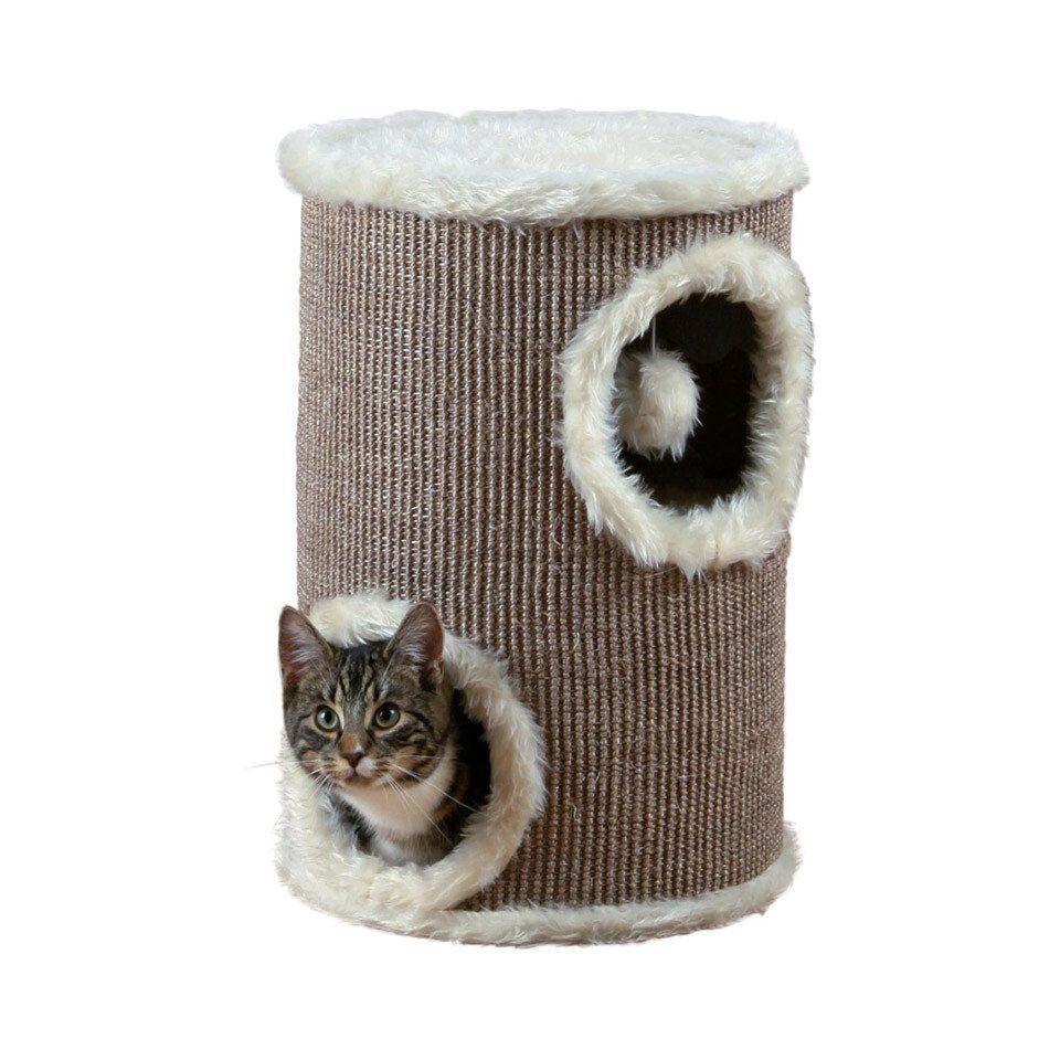 TRIXIE Kratztonne Cat Tower klein braun/beige