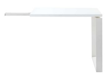 Composad Schreibtisch Anstelltisch DISEGNO, Weiß Hochglanz, B 90 x H 75 cm