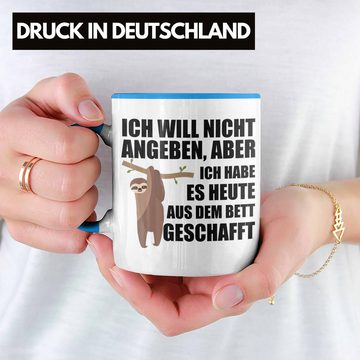 Trendation Tasse Trendation - - Lustige Faultier Tasse Ich Will Nicht Angeben Geschenk Kollegin Kollege Büro Arbeit Bürotasse Geschenkidee Arbeitskollegin