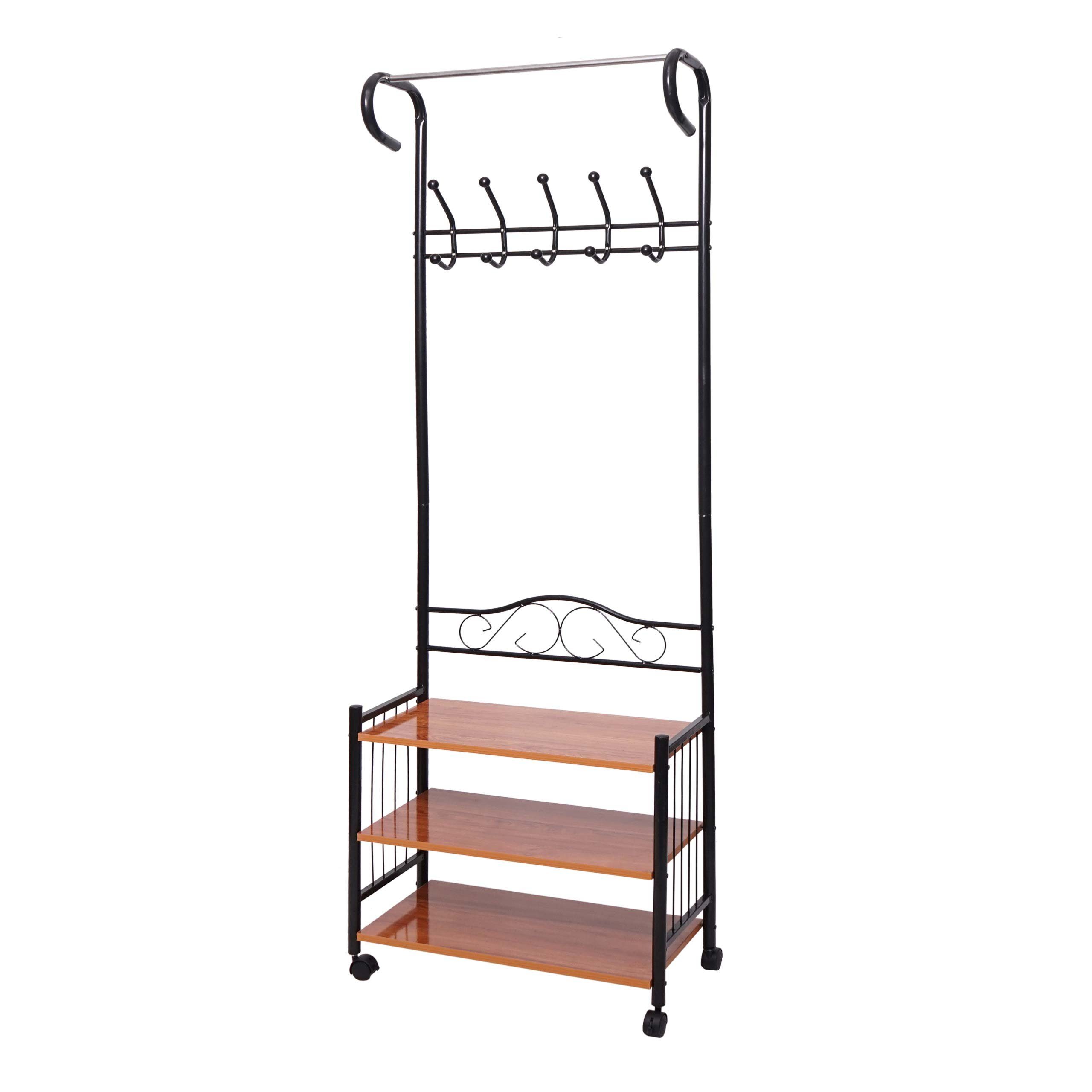 MCW Garderobenpaneel Victoria, 3 Ablagefächer, Inkl. Kleiderstange