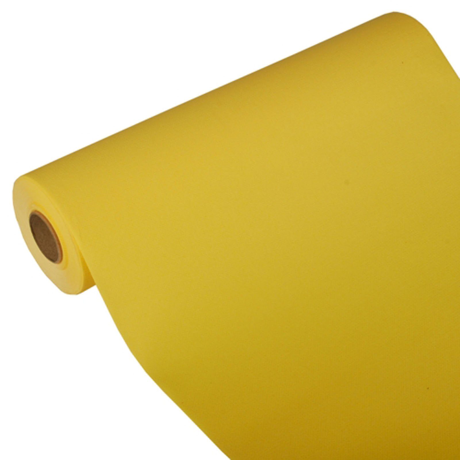 PAPSTAR Tischläufer 4 Stück Tissue Tischläufer, gelb ROYAL Collection 24 m x 40 cm