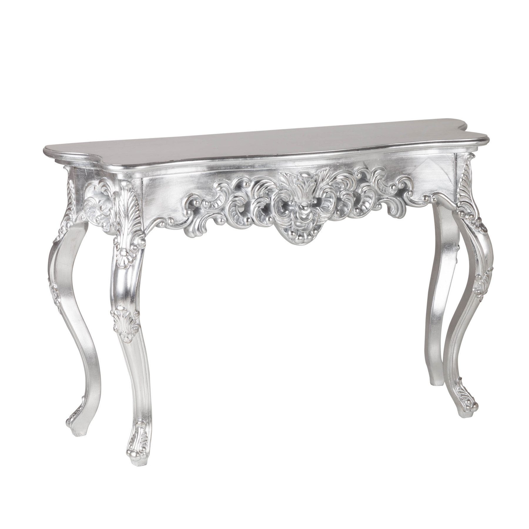 riess-ambiente Konsolentisch VENICE 110cm silber, Wohnzimmer · Holz · Anrichte · Handarbeit · Flur · Barock Design