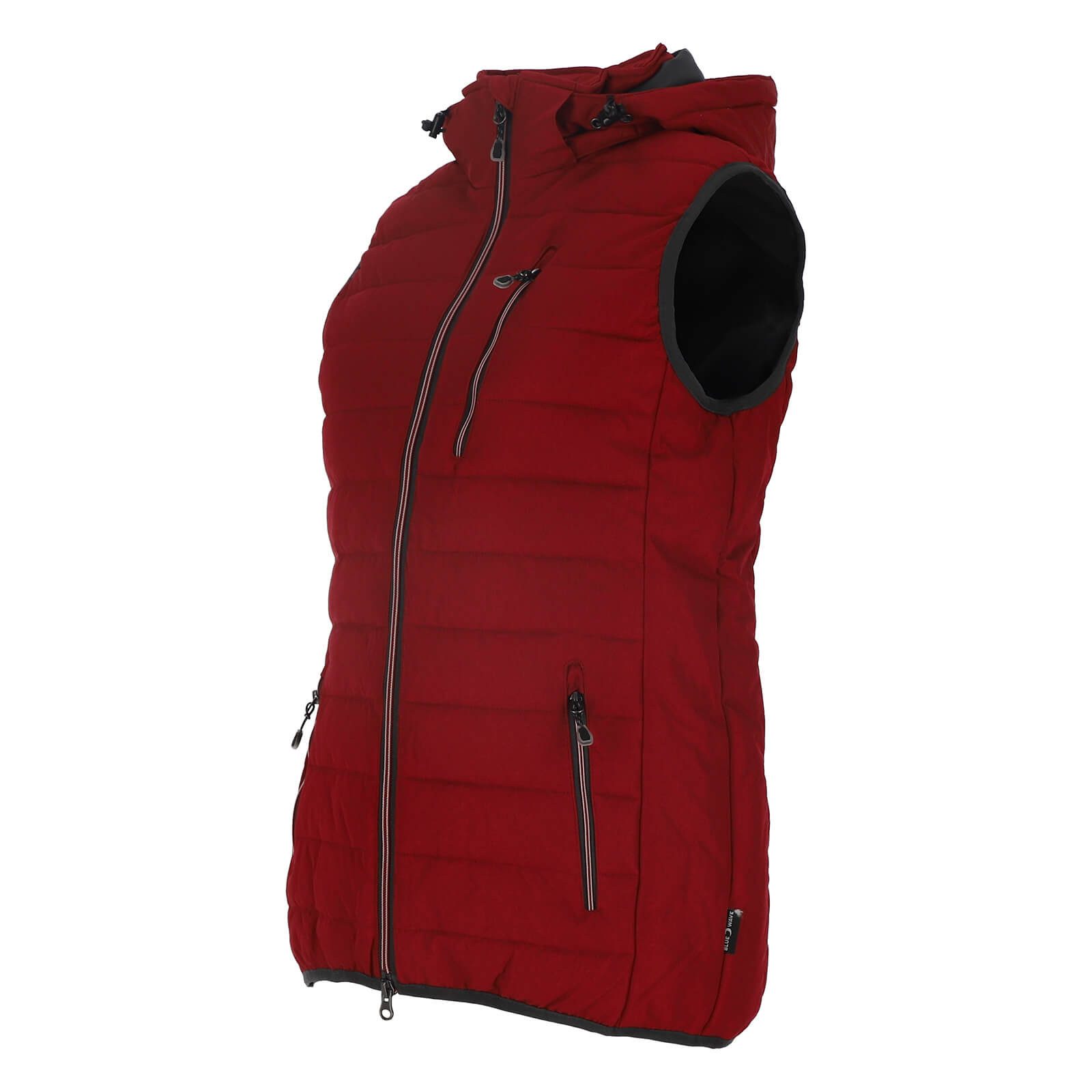 Blue Wave Steppweste Damen Weste Nathalie gesteppt Kapuze - Damenweste Outdoor-Weste leicht Abnehmbare & verstellbare Kapuze, 2-Wege-Reißverschluss, Taschen – Bild 5 von 5