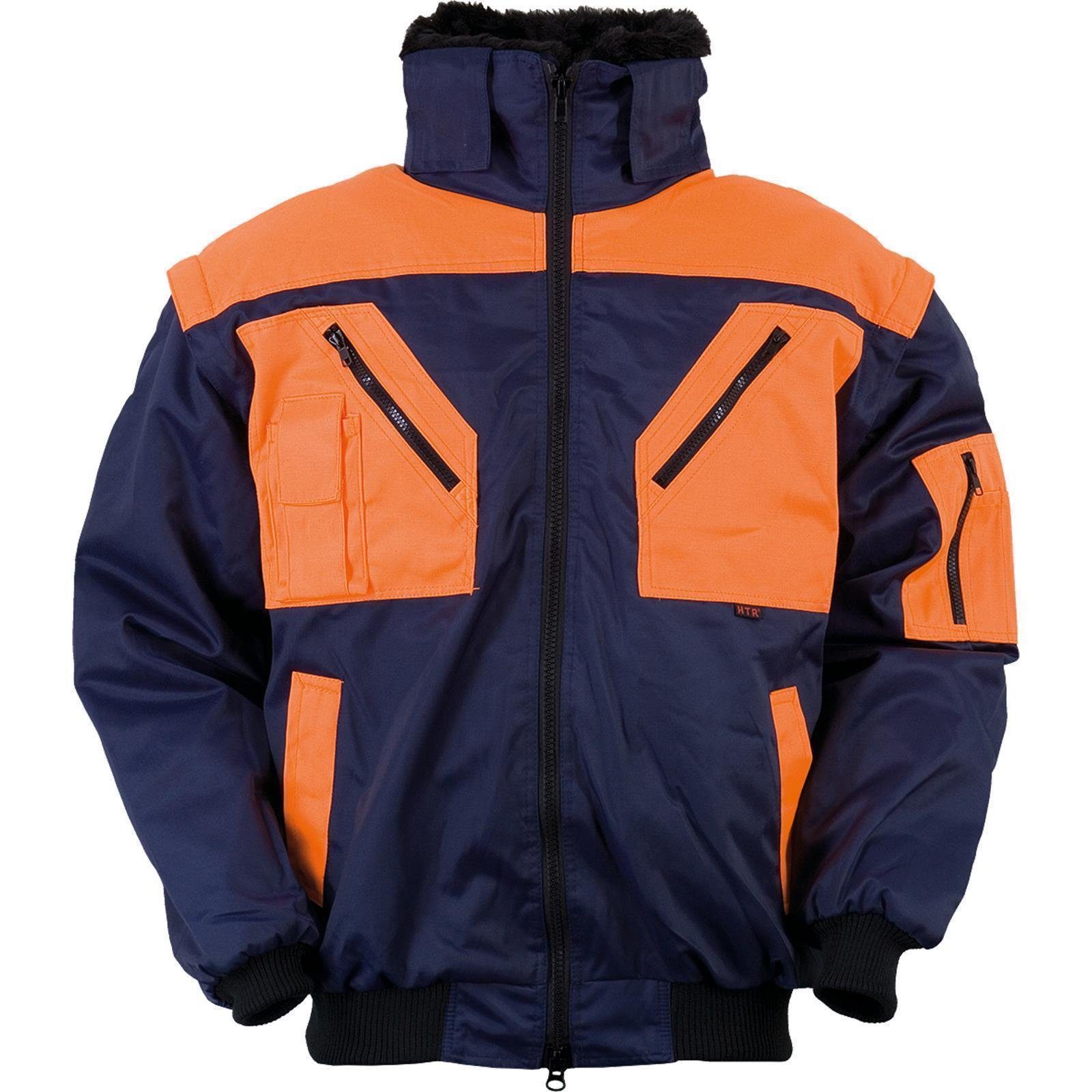 Kübler Pilotenjacke Pilotenjacke marine/orange