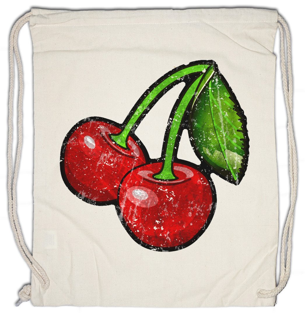 Urban Backwoods Turnbeutel Oldschool Cherries Vintage Logo I Turnbeutel Cherry Rockabilly Tattoo (1-tlg), Kirschen Rockabella Oldschool Art