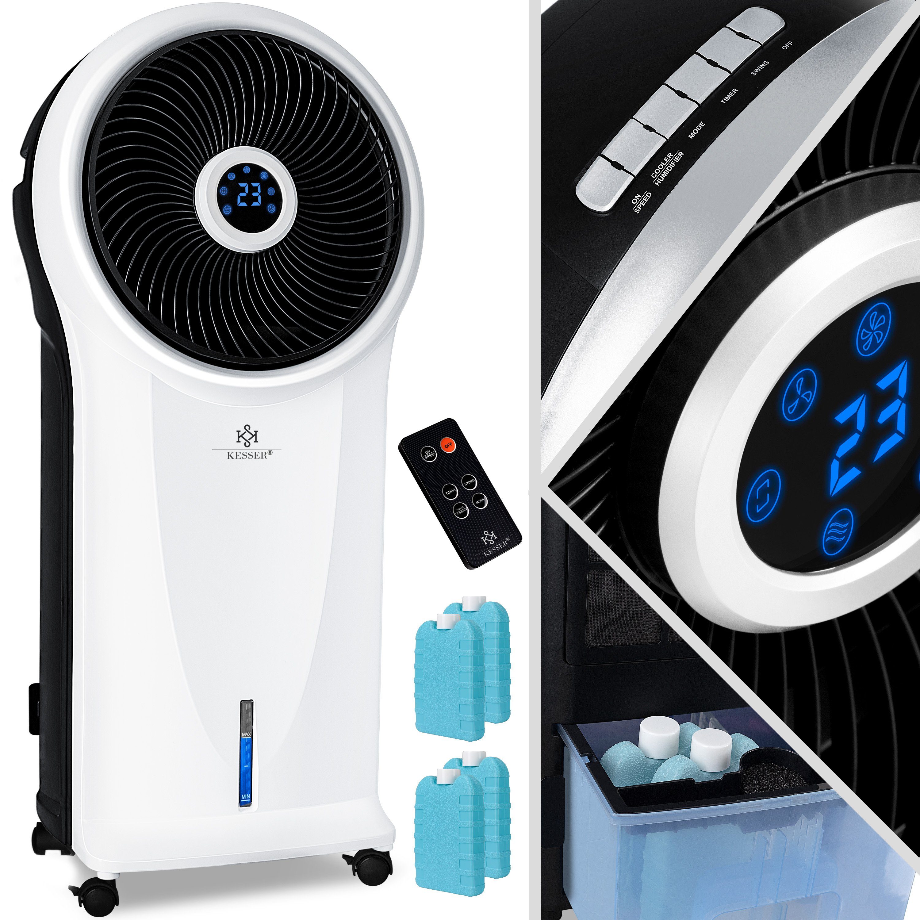 Turmventilator, Klimaanlage Fernbedienung Klimagerät + Mobile Ventilator KESSER 4in1