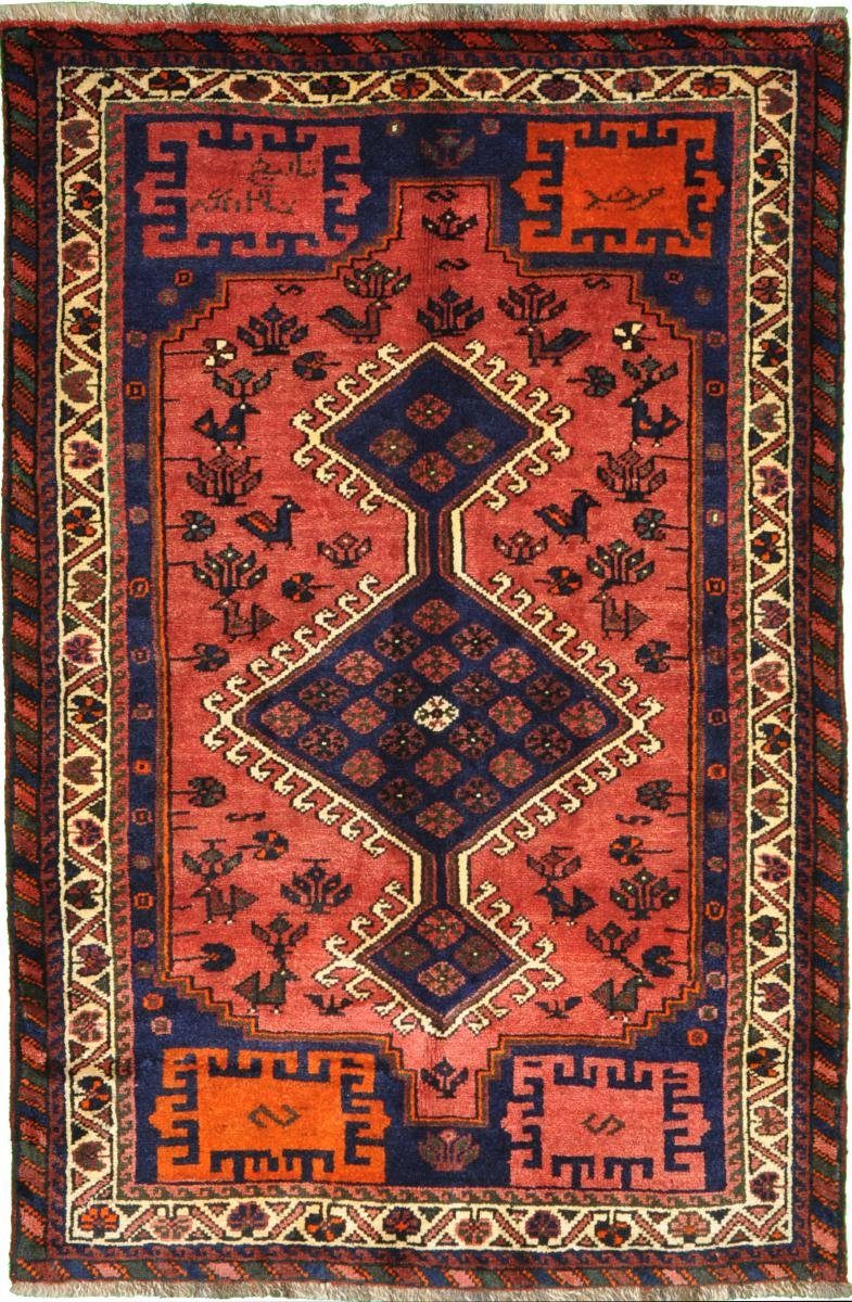 Orientteppich Shiraz 111x167 Handgeknüpfter Orientteppich / Perserteppich, Nain Trading, rechteckig, Höhe: 10 mm