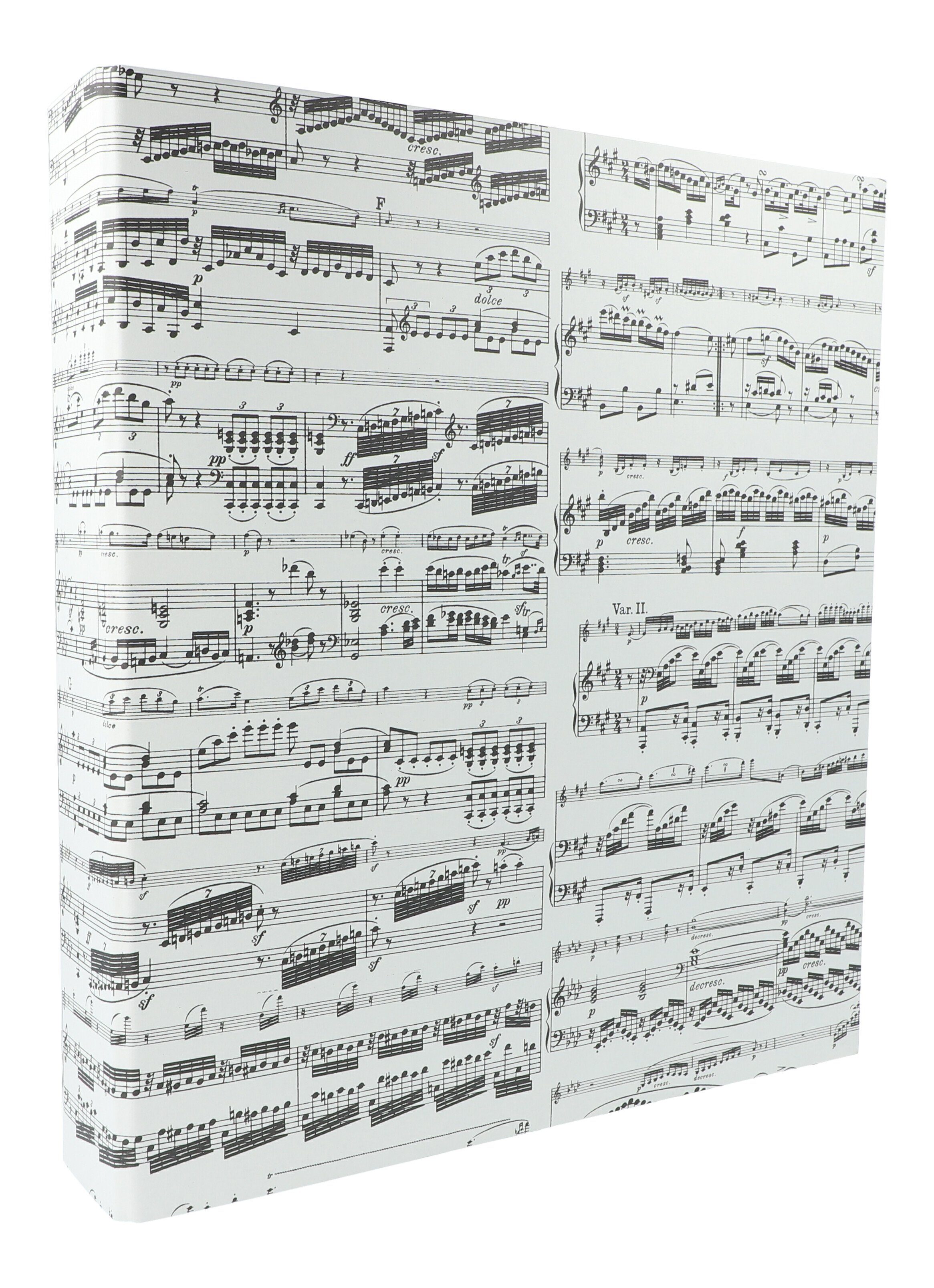 GAPYRUS OHG Aktenordner, mit Notenlinien in schwarz, DIN A4, Rückenbreite 5 cm